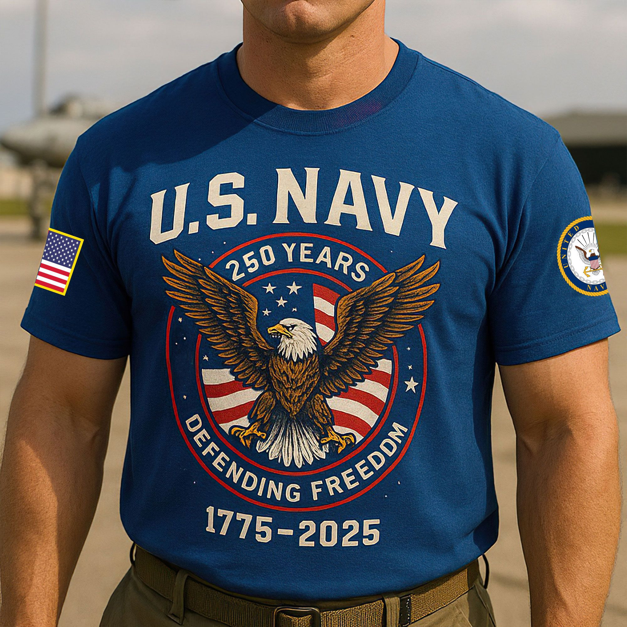 Premium US Navy T-Shirt VPVC930212, 250th Anniversary Navy Shirt, Gifts For Navy Veteran, Gifts On Father’s Day, Veterans Day