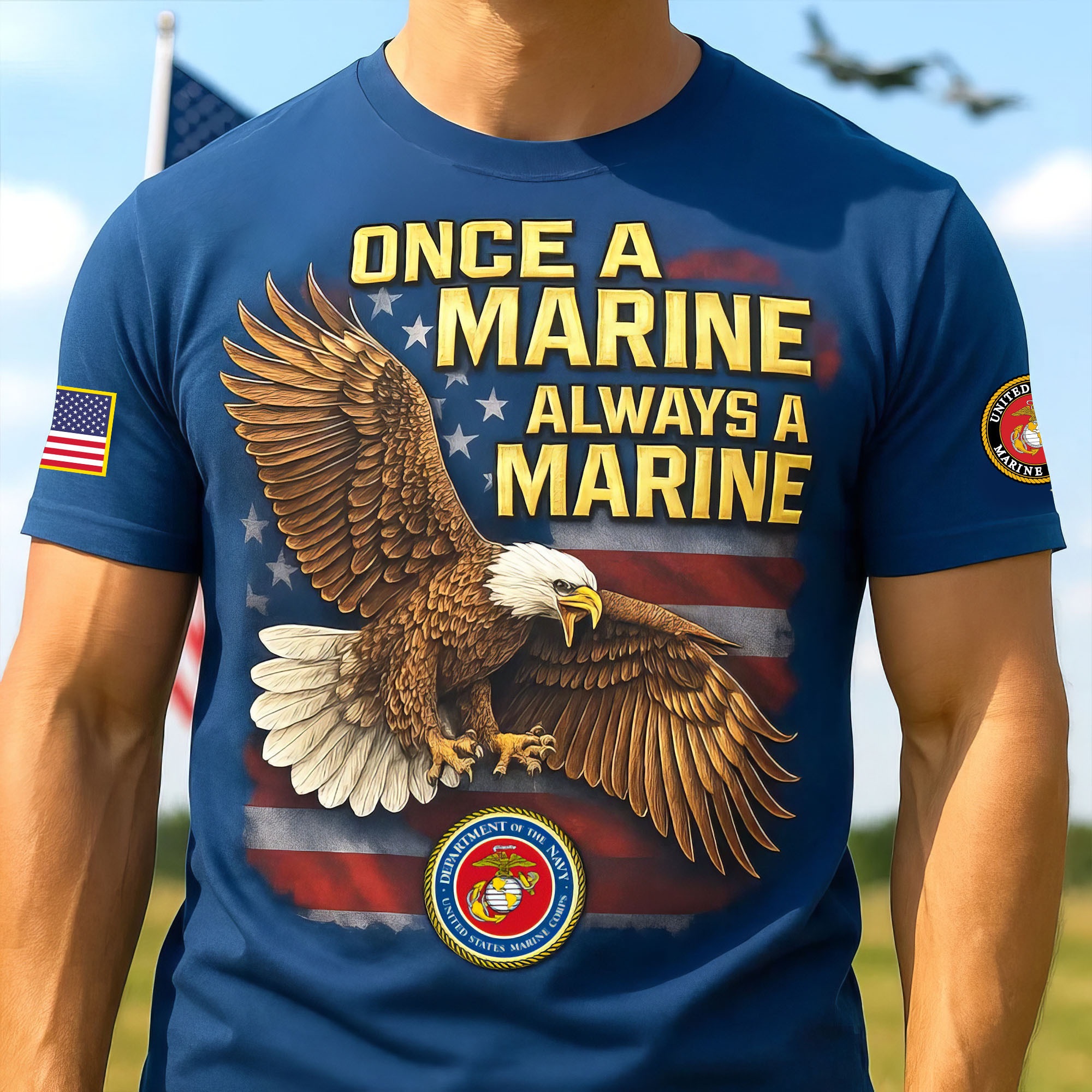 Premium USMC T-Shirt VPVC930203, 250th Anniversary Marine Corps Shirt, Gifts For Marine Veteran, Gifts On Father’s Day, Veterans Day