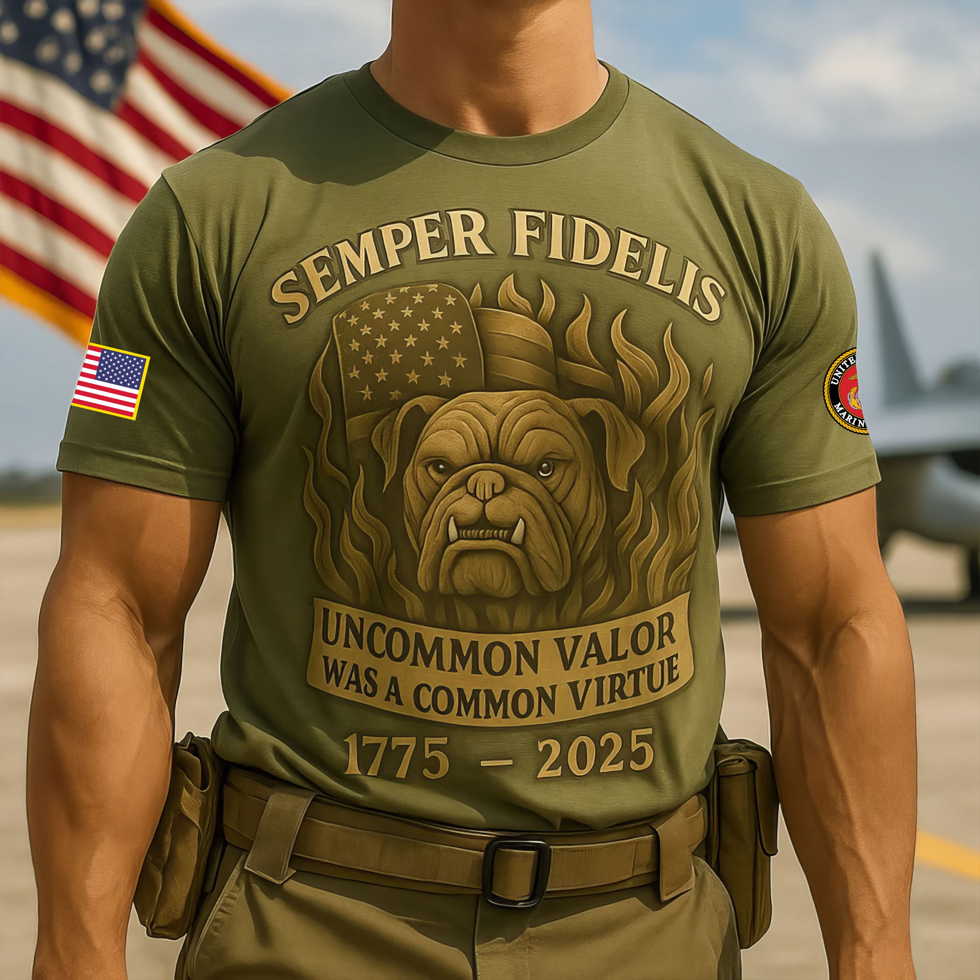 Premium USMC T-Shirt VPVC930216, 250th Anniversary Marine Corps Shirt, Gifts For Marine Veteran, Gifts On Father’s Day, Veterans Day
