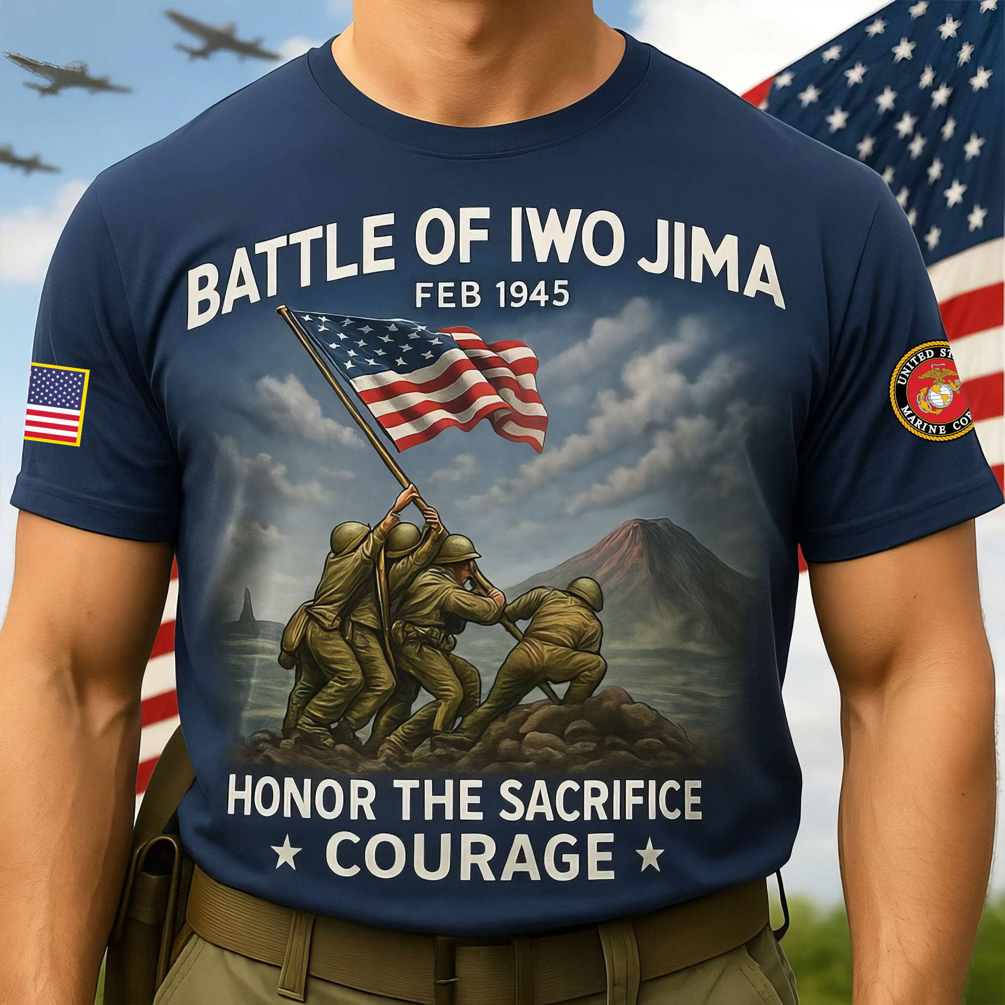 Premium USMC T-Shirt VPVC930218, 250th Anniversary Marine Corps Shirt, Gifts For Marine Veteran, Gifts On Father’s Day, Veterans Day