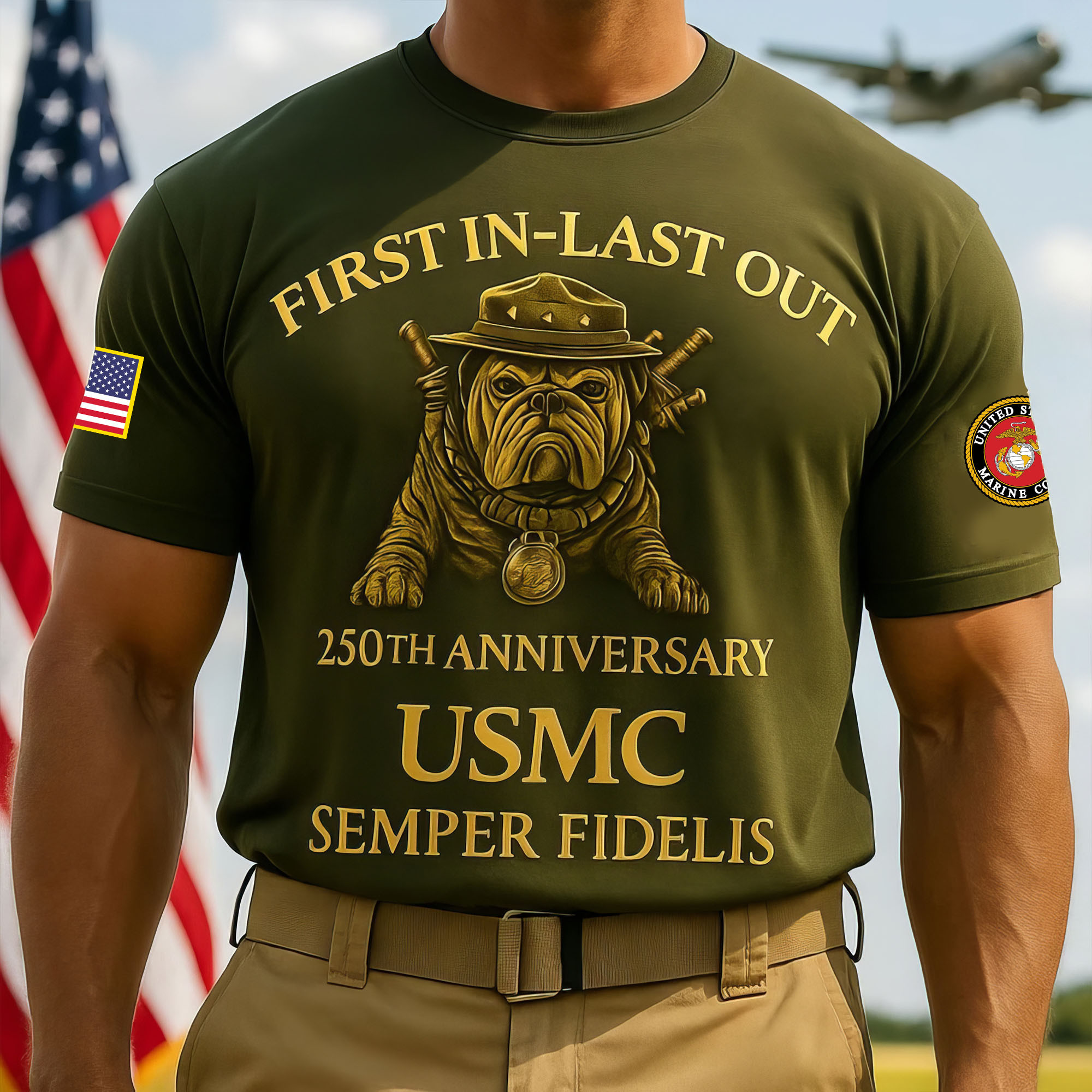 Premium USMC T-Shirt VPVC930219, 250th Anniversary Marine Corps Shirt, Gifts For Marine Veteran, Gifts On Father’s Day, Veterans Day
