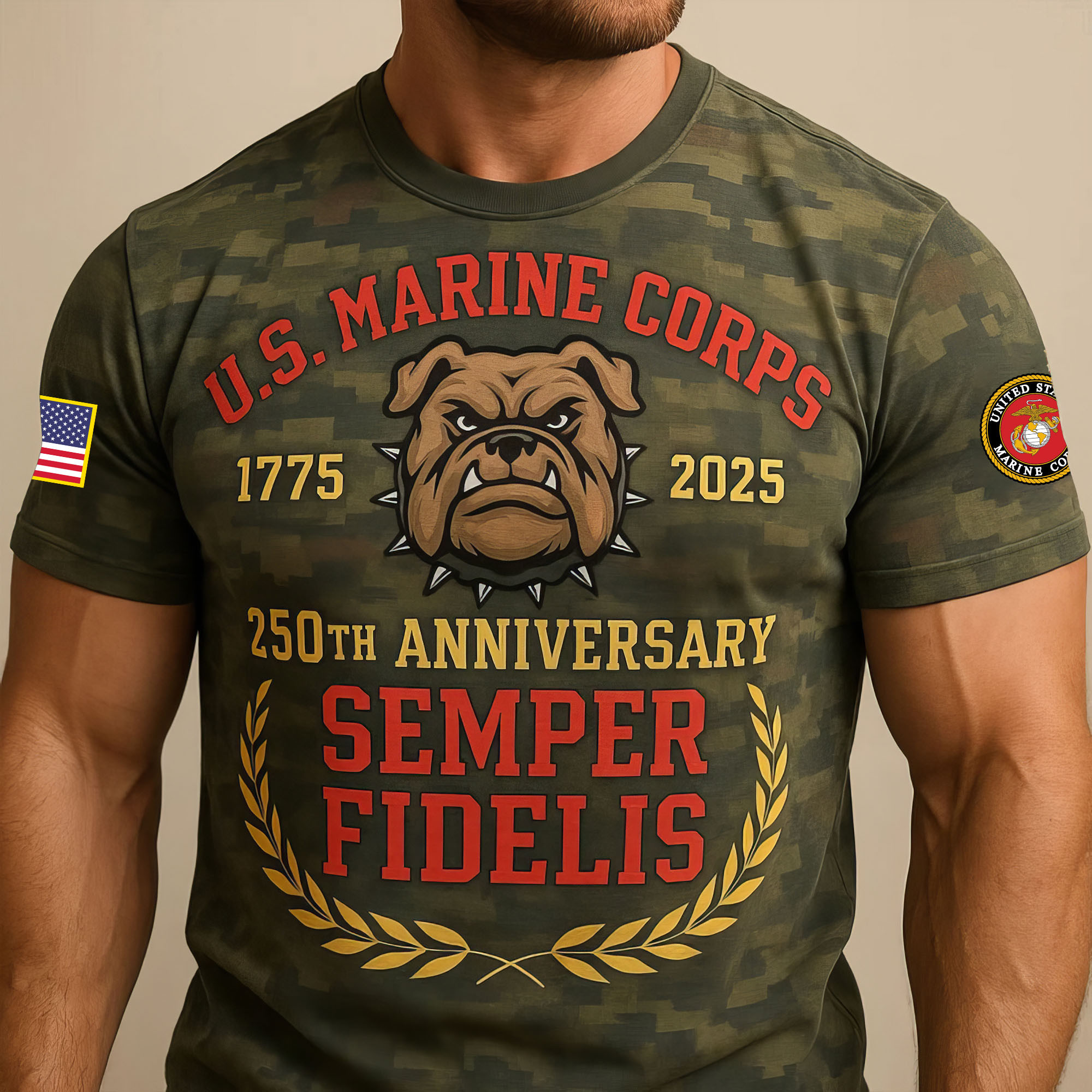 Premium USMC T-Shirt VPVC930220, 250th Anniversary Marine Corps Shirt, Gifts For Marine Veteran, Gifts On Father’s Day, Veterans Day