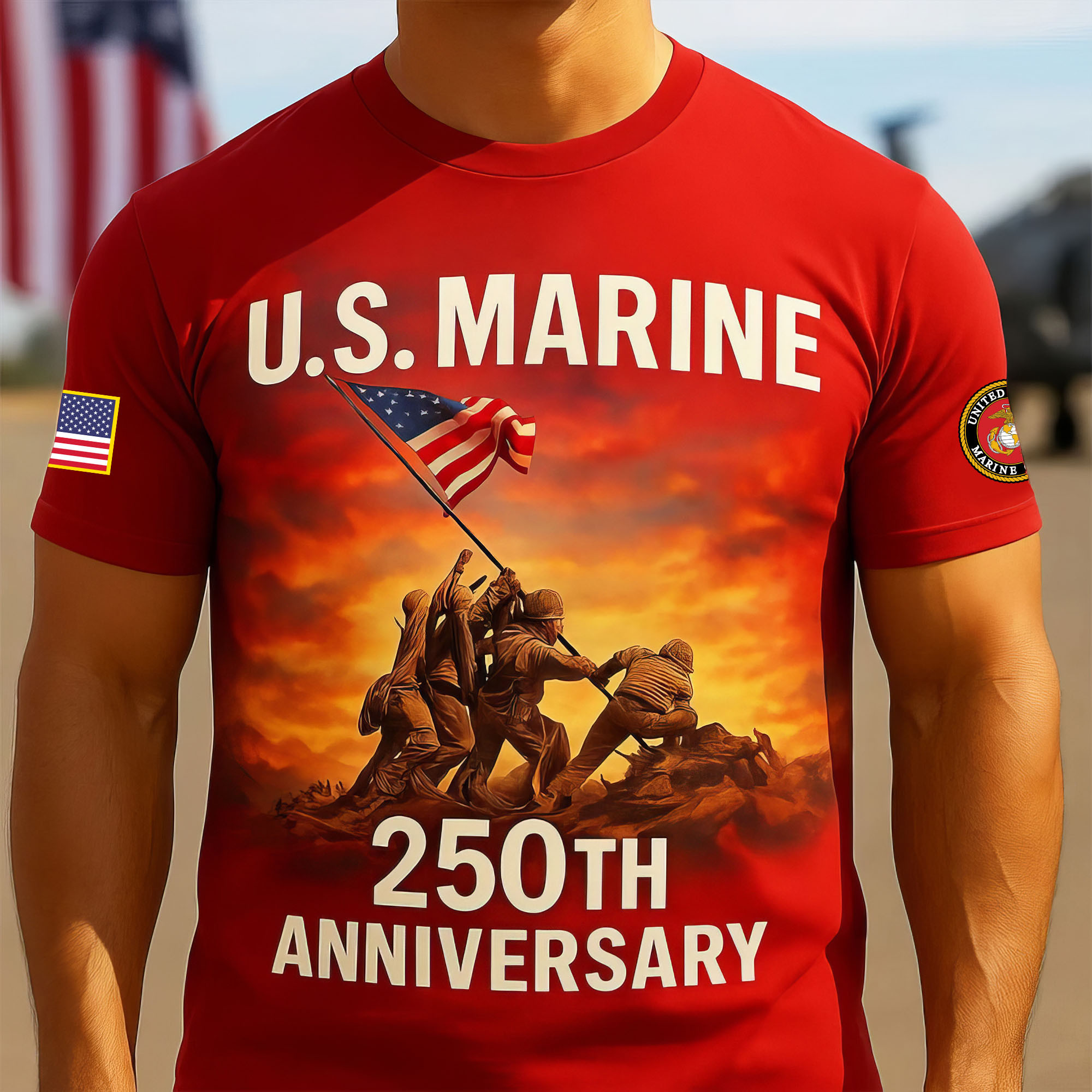 Premium USMC T-Shirt VPVC930227, 250th Anniversary Marine Corps Shirt, Gifts For Marine Veteran, Gifts On Father’s Day, Veterans Day