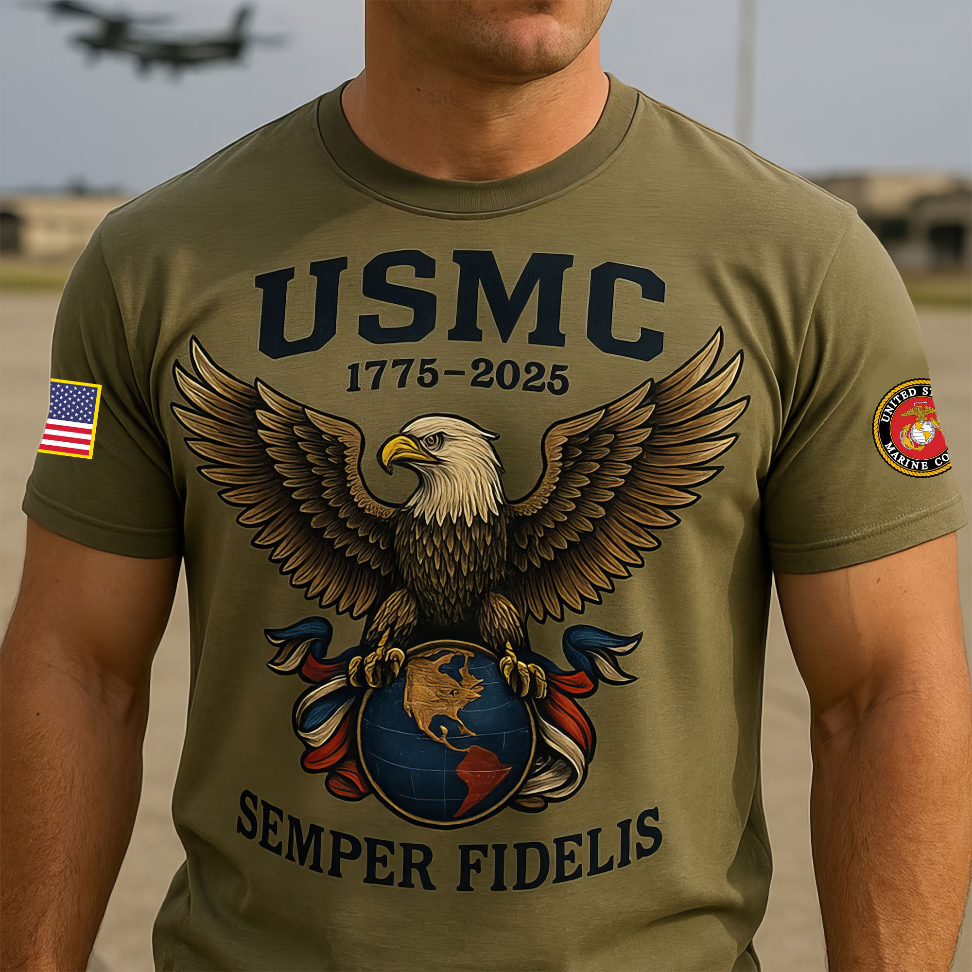 Premium USMC T-Shirt VPVC930237, 250th Anniversary Marine Corps Shirt, Gifts For Marine Veteran, Gifts On Father’s Day, Veterans Day