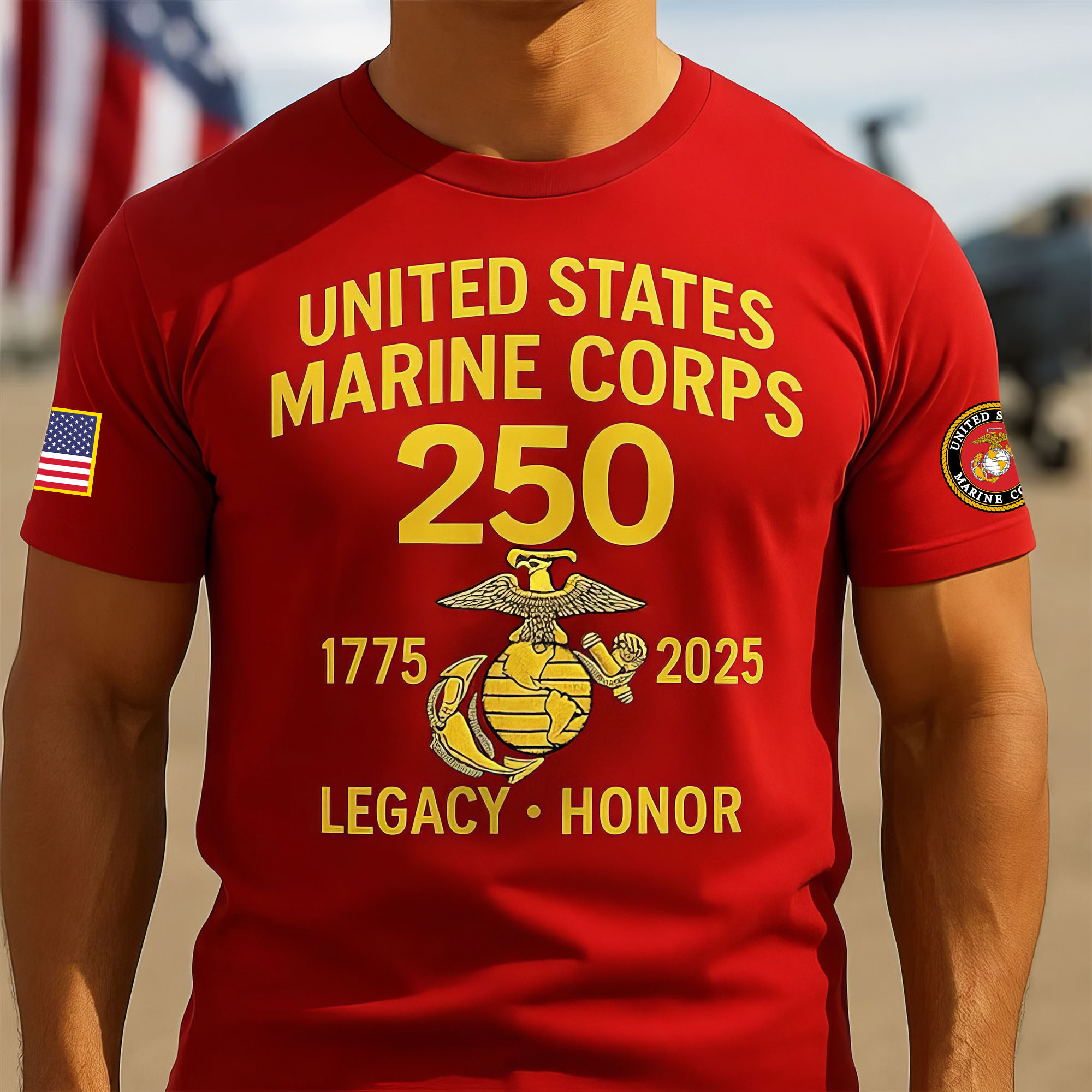 Premium USMC T-Shirt VPVC930256, 250th Anniversary Marine Corps Shirt, Gifts For Marine Veteran, Gifts On Father’s Day, Veterans Day