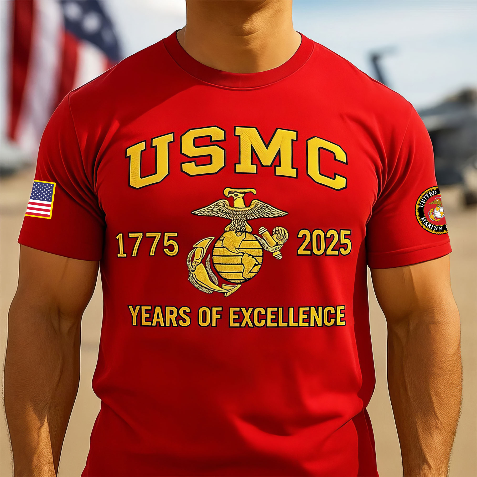 Premium USMC T-Shirt VPVC930257, 250th Anniversary Marine Corps Shirt, Gifts For Marine Veteran, Gifts On Father’s Day, Veterans Day