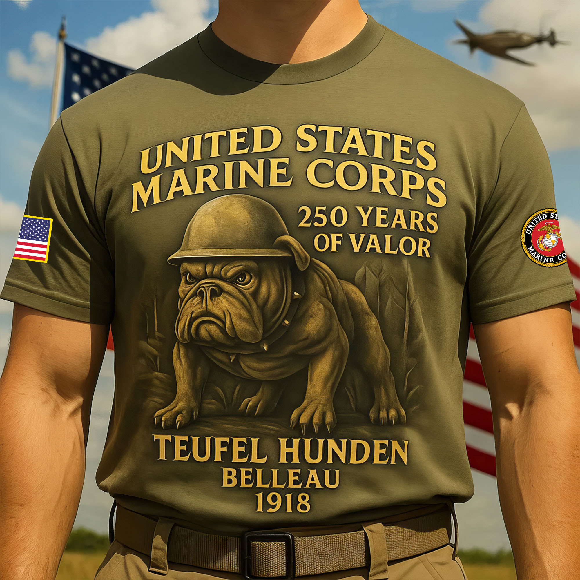 Premium USMC T-Shirt VPVC930260, 250th Anniversary Marine Corps Shirt, Gifts For Marine Veteran, Gifts On Father’s Day, Veterans Day