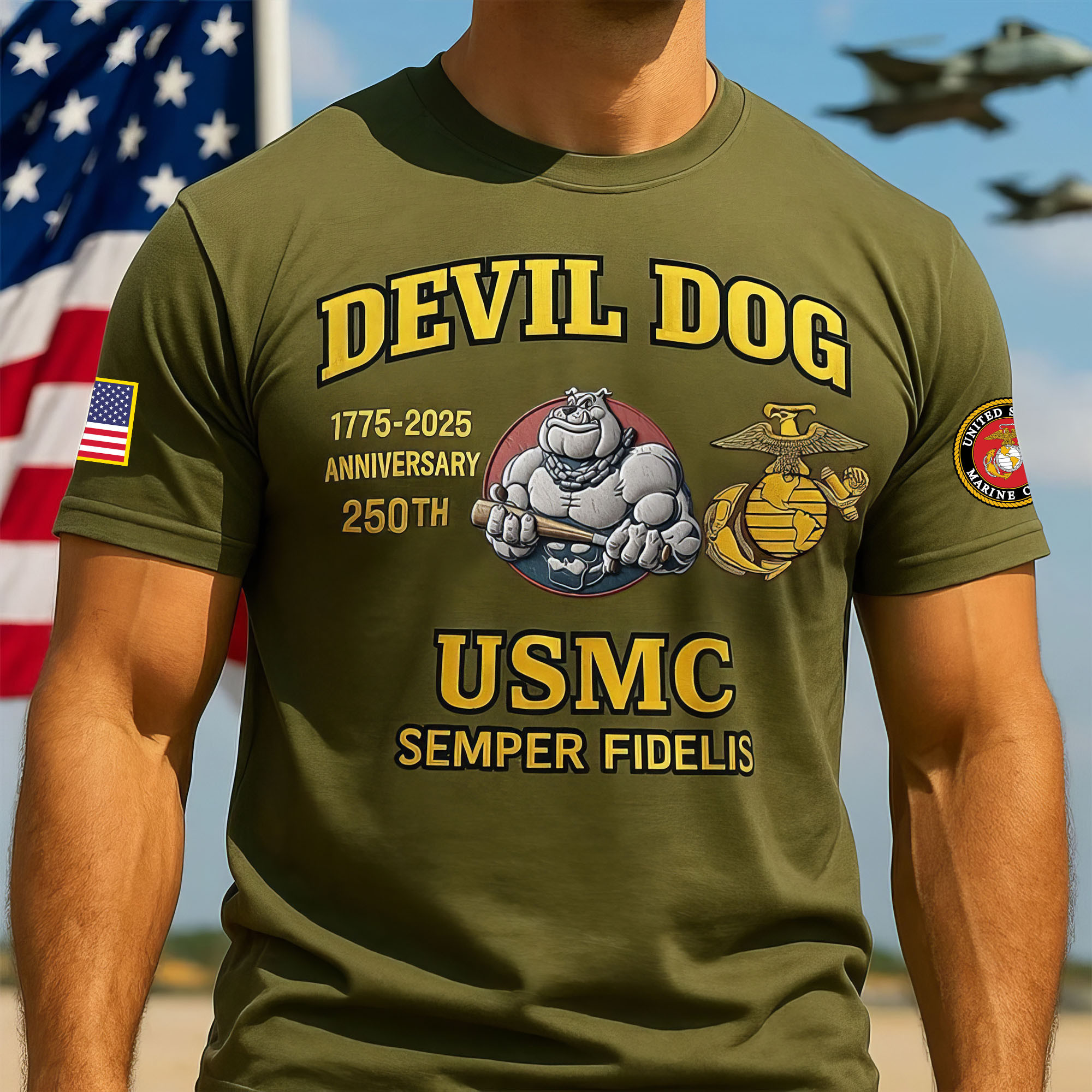 Premium USMC T-Shirt VPVC930263, 250th Anniversary Marine Corps Shirt, Gifts For Marine Veteran, Gifts On Father’s Day, Veterans Day