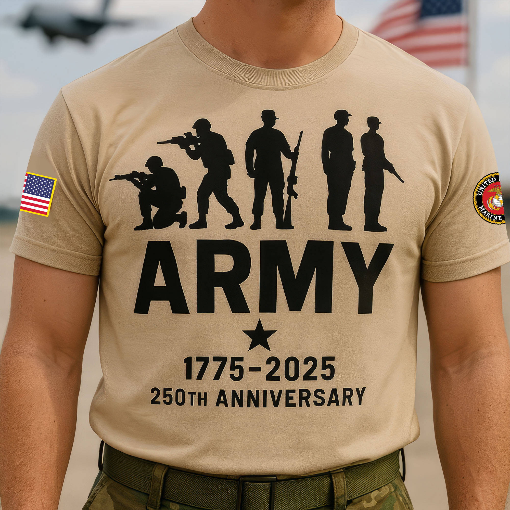 Premium US Army T-Shirt VPVC930265, 250th Anniversary Army Shirt, Gifts For Army Veteran, Gifts On Father’s Day, Veterans Day