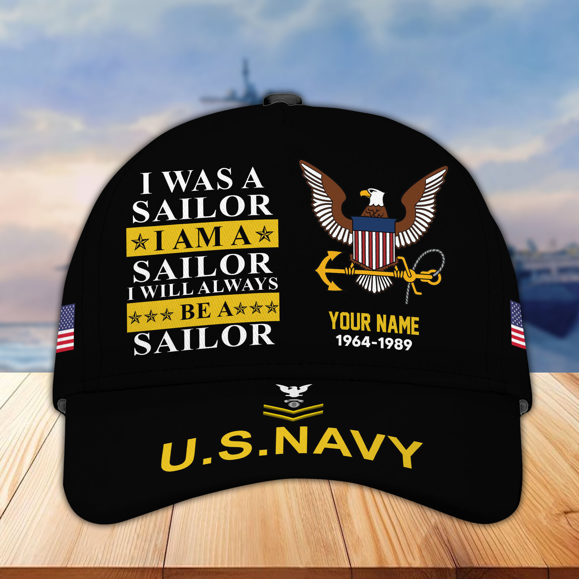 Premium Custom US Navy Cap CPVC140812