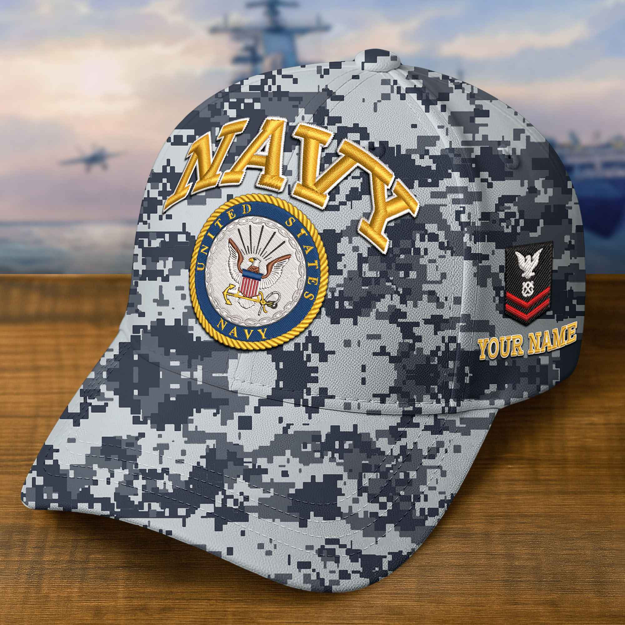 Premium Custom US Navy Embroidered Hat VPVC309204, Gifts For Navy Veteran, Gifts On Father’s Day, Veterans Day