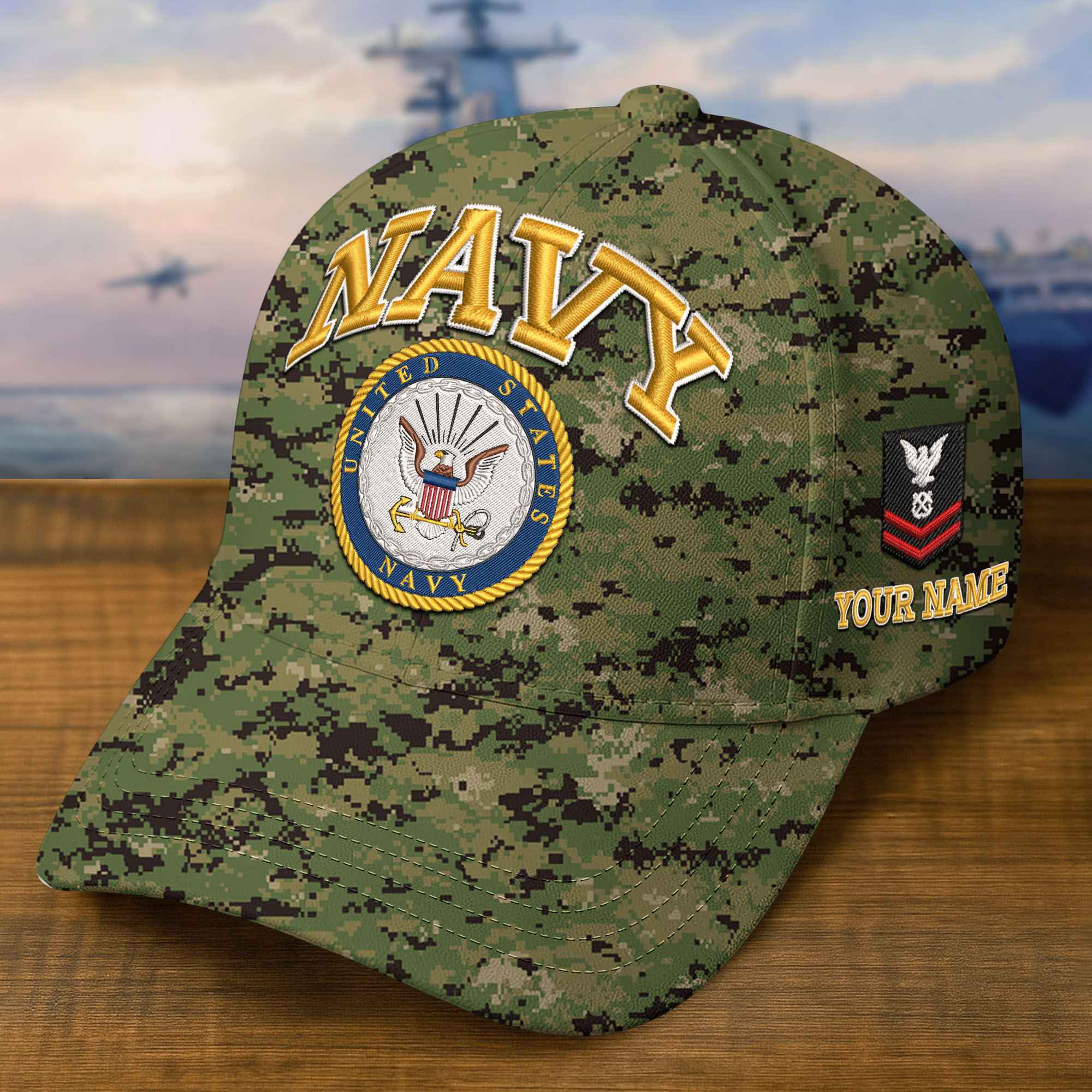 Premium Custom US Navy Embroidered Hat VPVC309205, Gifts For Navy Veteran, Gifts On Father’s Day, Veterans Day