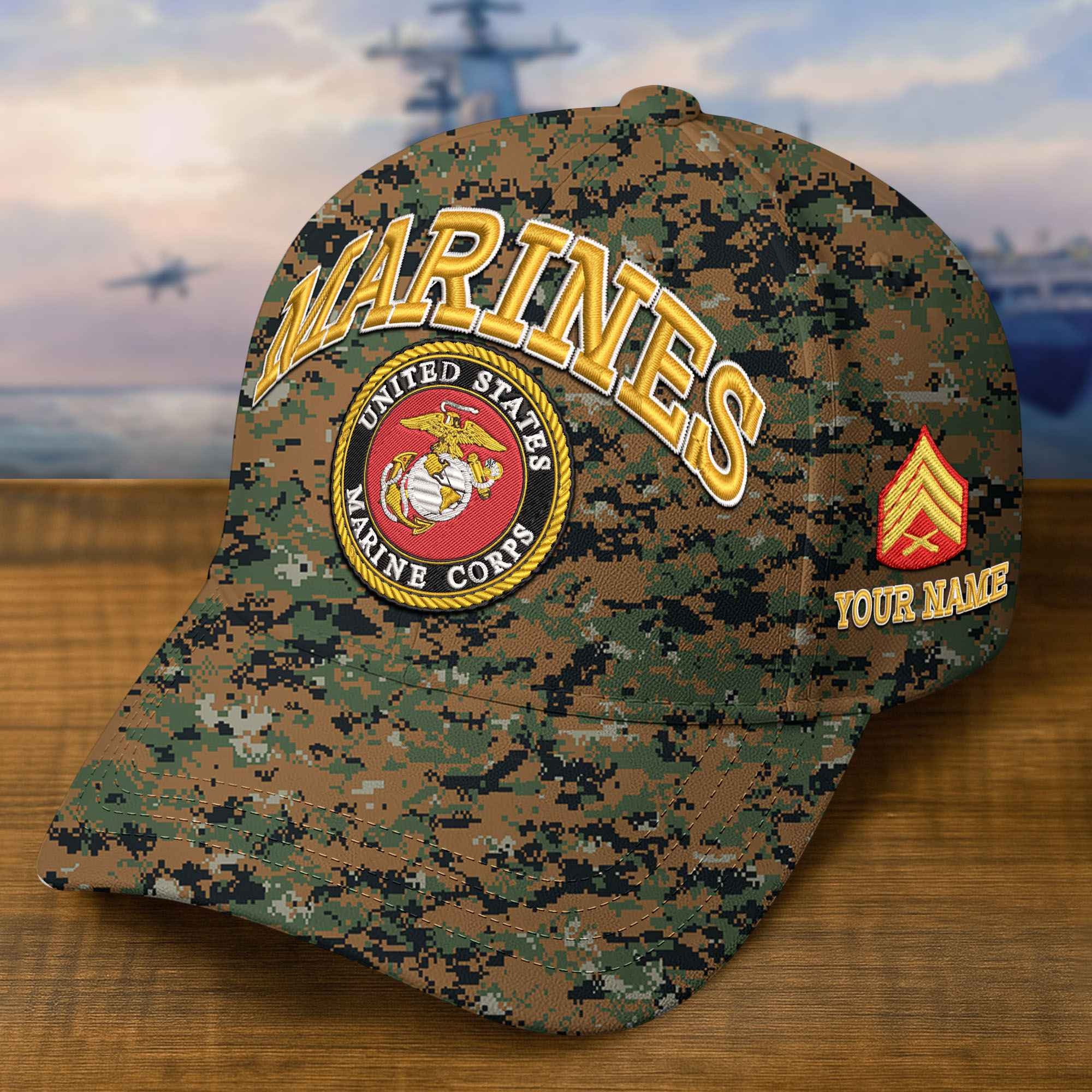 Premium Custom USMC Embroidered Hat VPVC309206, Gifts For Marine Veteran, Gifts On Father’s Day, Veterans Day