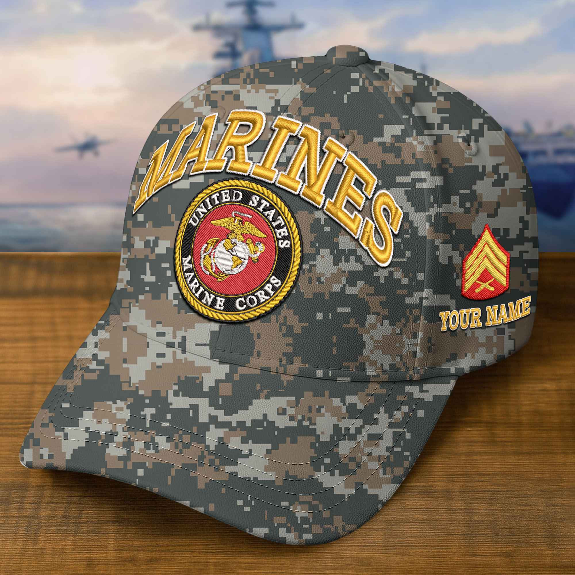 Premium Custom USMC Embroidered Hat VPVC309207, Gifts For Marine Veteran, Gifts On Father’s Day, Veterans Day