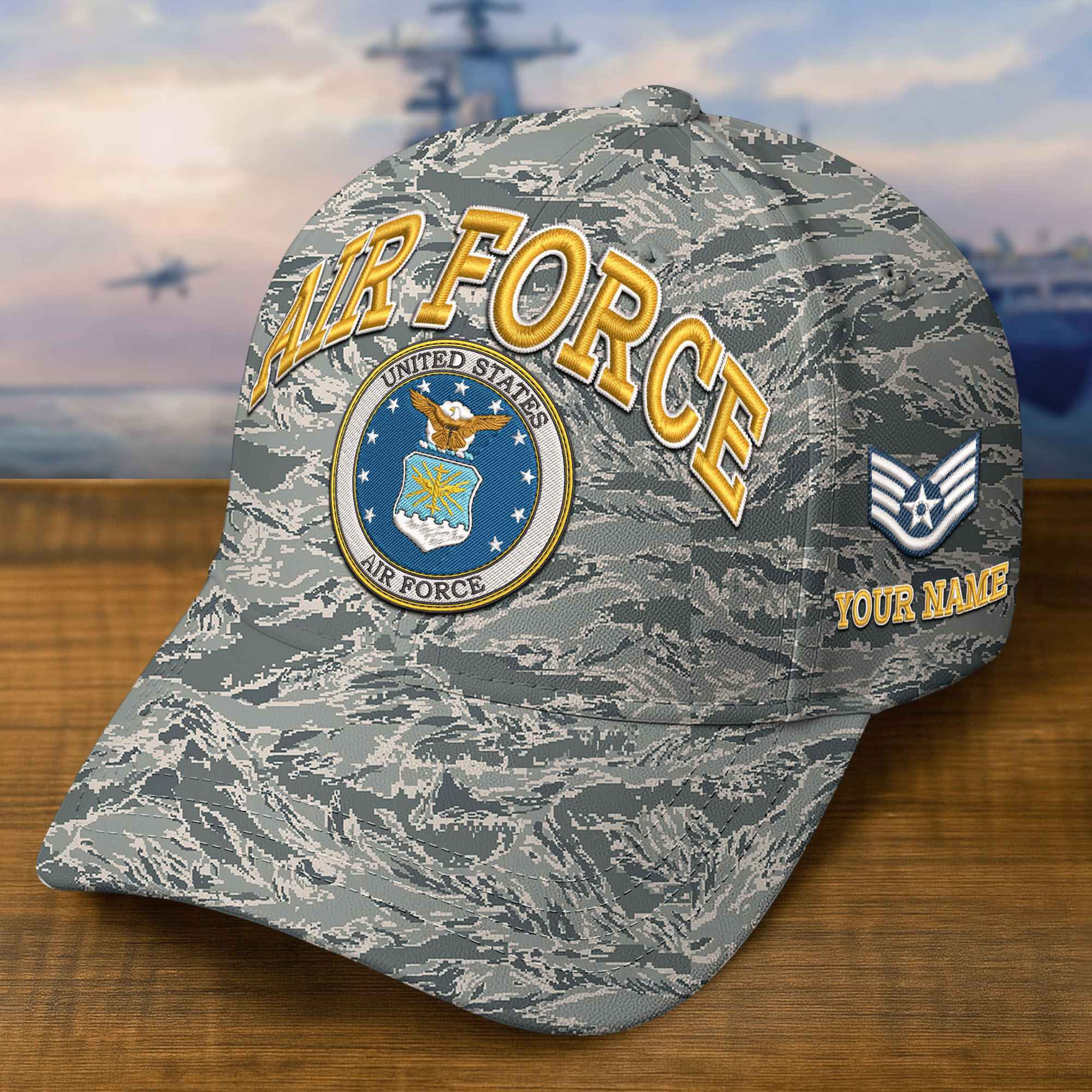 Premium Custom USAF Embroidered Hat VPVC309208, Gifts For Air Force Veteran, Gifts On Father’s Day, Veterans Day