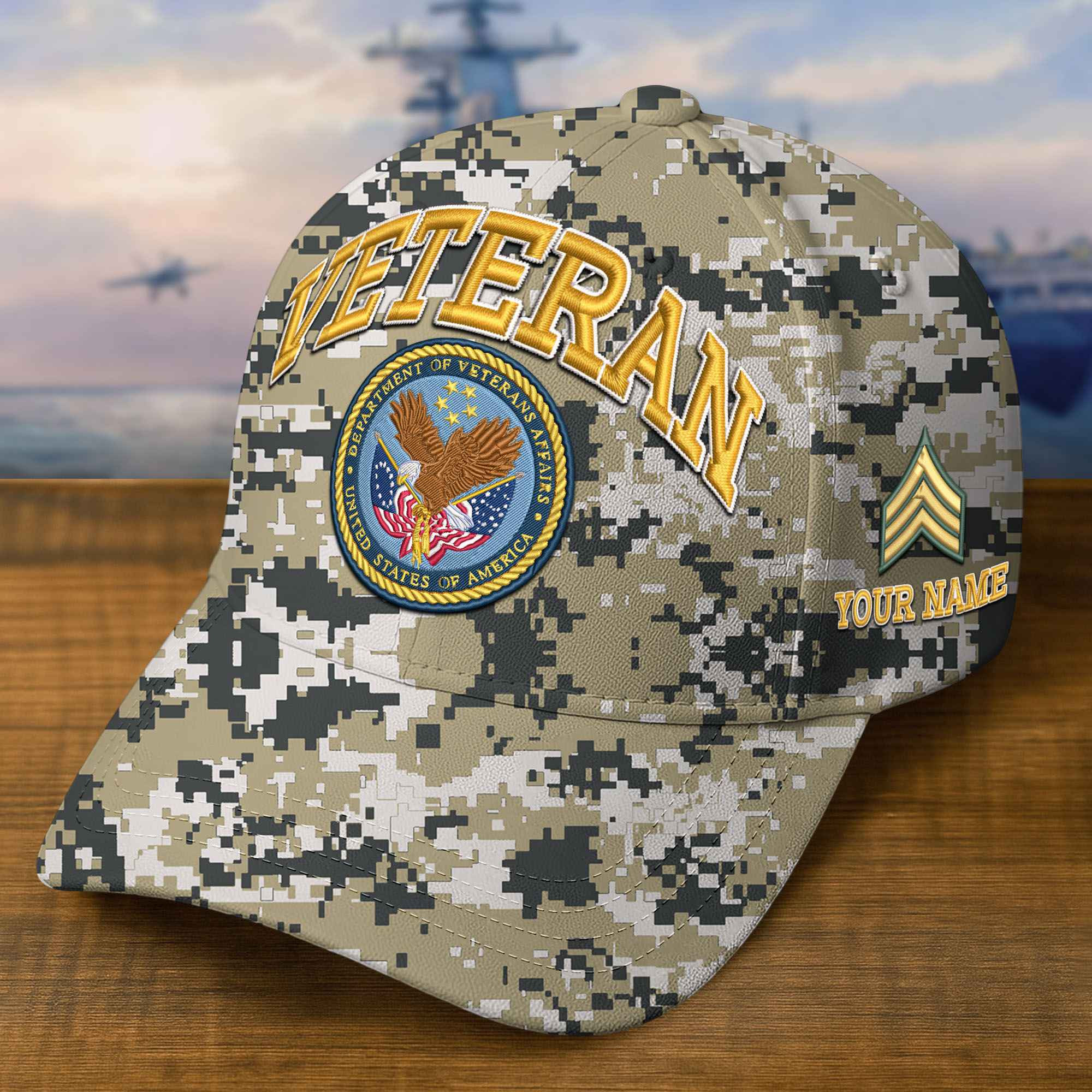 Premium Custom US Veteran Embroidered Hat VPVC309210, Gifts For US Veteran, Gifts On Father’s Day, Veterans Day