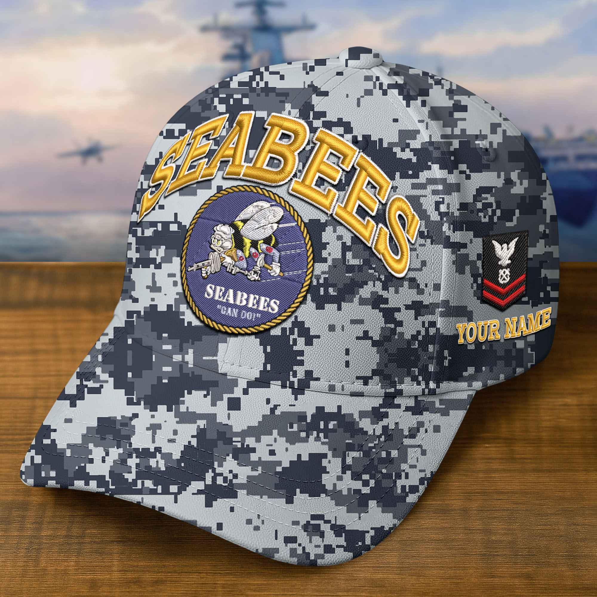 Premium Custom US Seabees Embroidered Hat VPVC309213, Gifts For Seabees Veteran, Gifts On Father’s Day, Veterans Day