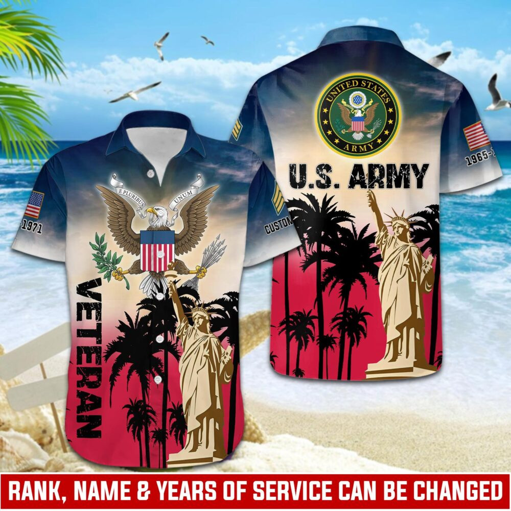 Premium Custom US Army Hawaiian Shirt CPVC180812