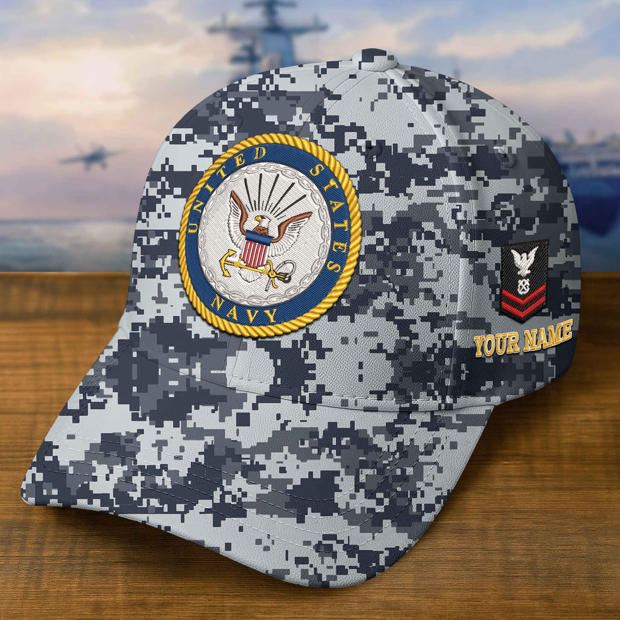 Premium Custom US Navy Embroidered Hat VPVC309304, Gifts For Navy Veteran, Gifts On Father’s Day, Veterans Day