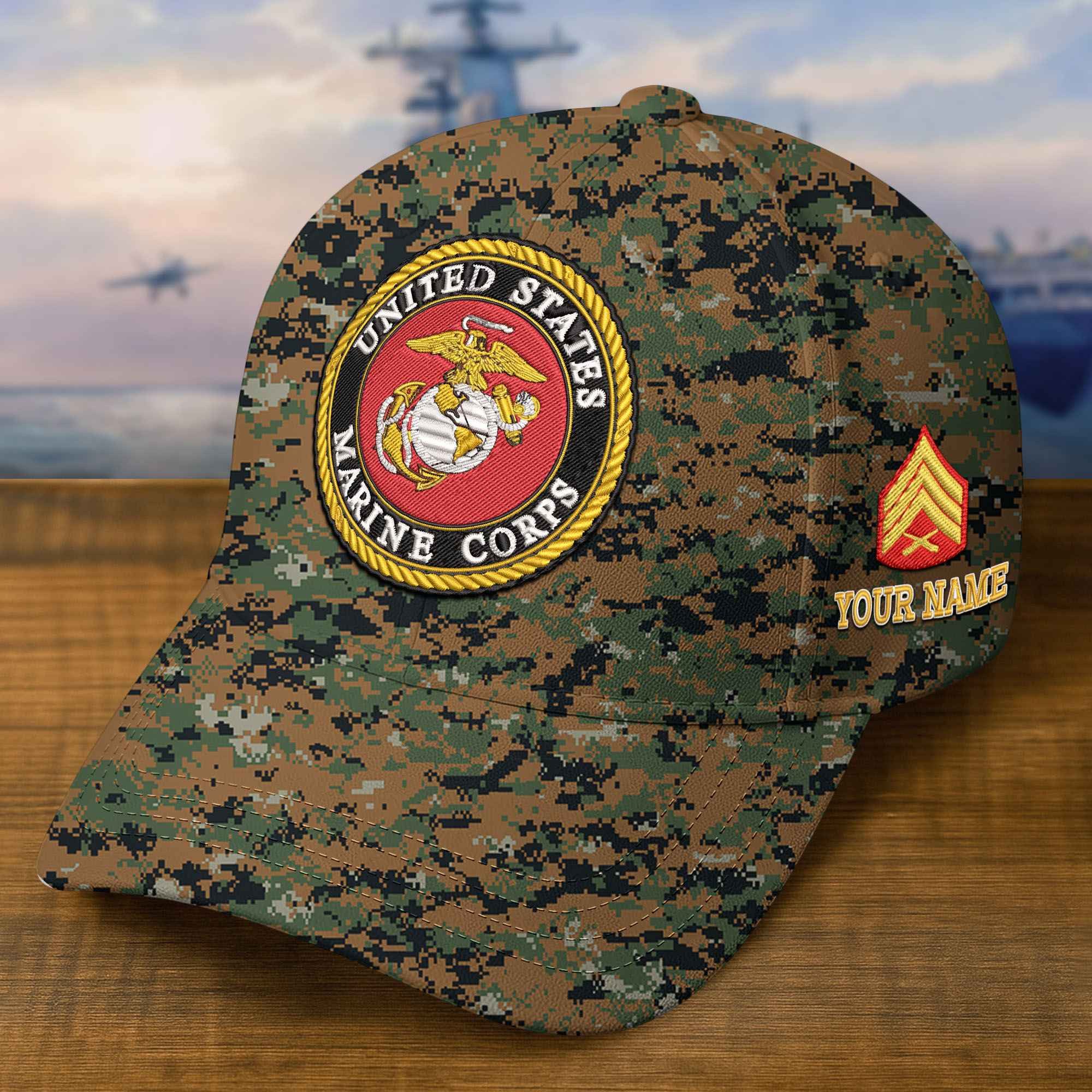 Premium Custom USMC Embroidered Hat VPVC309306, Gifts For Marine Veteran, Gifts On Father’s Day, Veterans Day