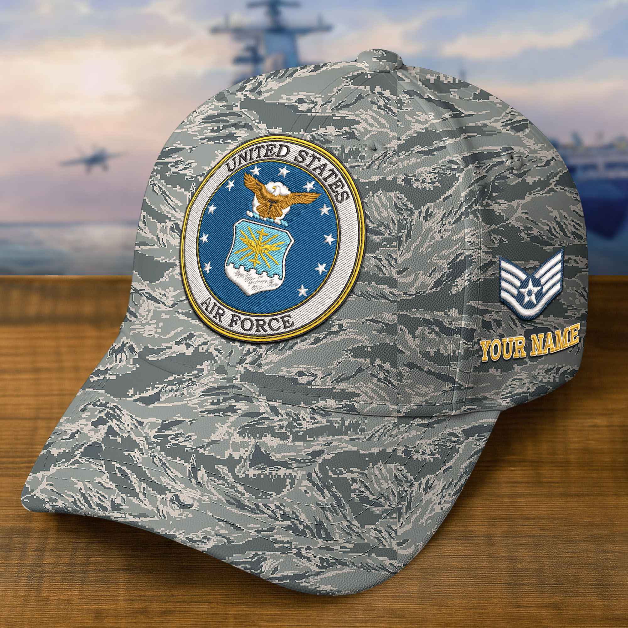 Premium Custom USAF Embroidered Hat VPVC309308, Gifts For Air Force Veteran, Gifts On Father’s Day, Veterans Day