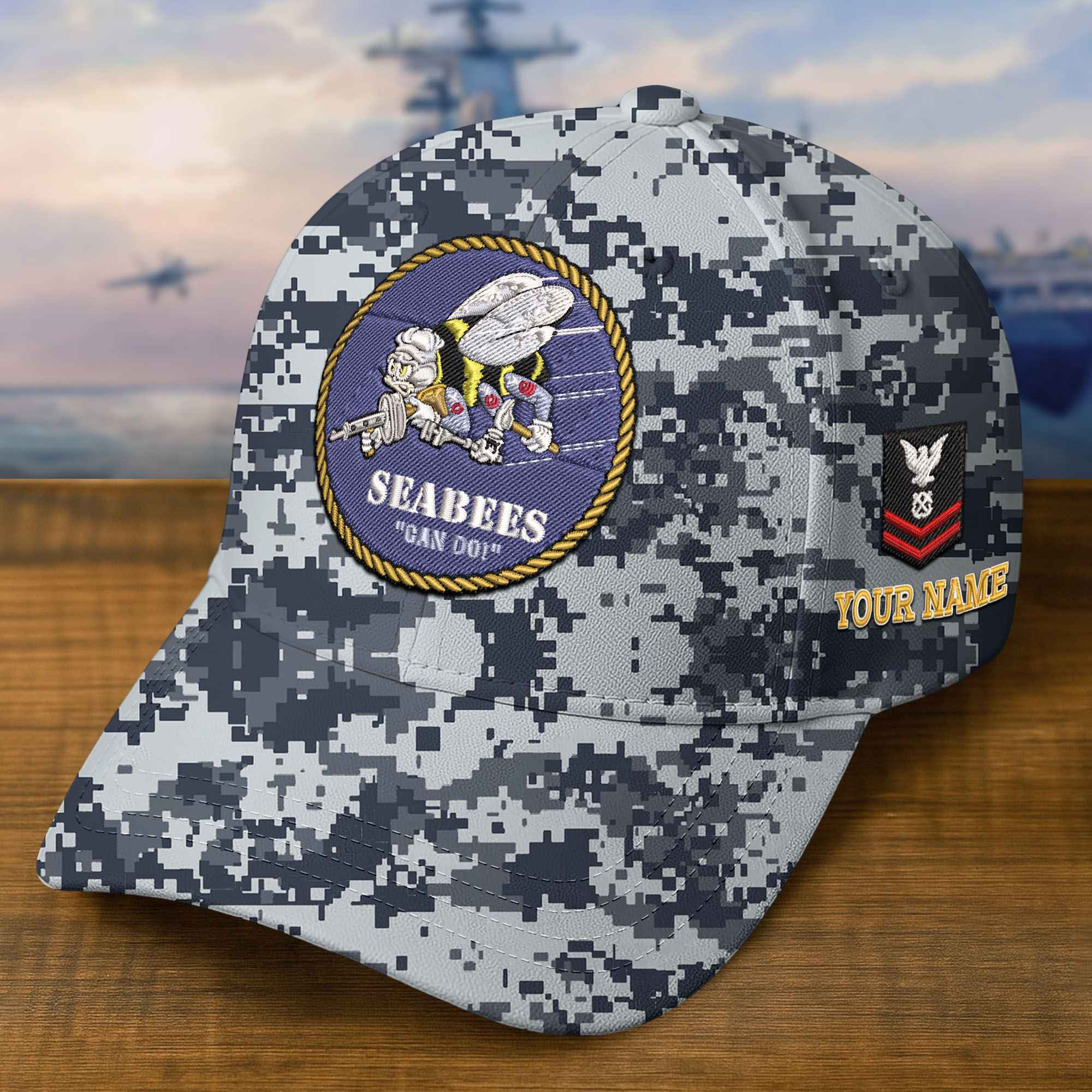 Premium Custom US Seabees Embroidered Hat VPVC309313, Gifts For Seabees Veteran, Gifts On Father’s Day, Veterans Day