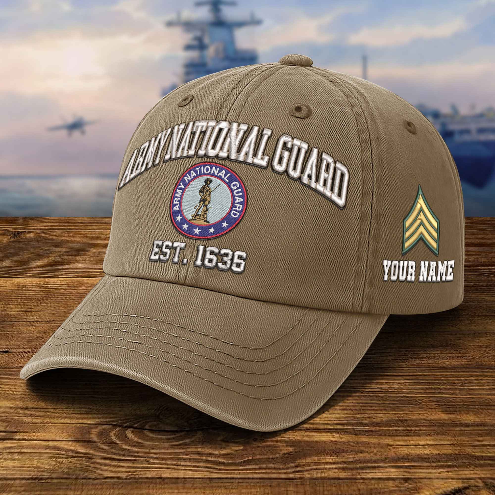 Premium Custom Army National Guard Embroidered Hat VPVC309508, Gifts For Army National Guard Veteran, Gifts On Father’s Day, Veterans Day