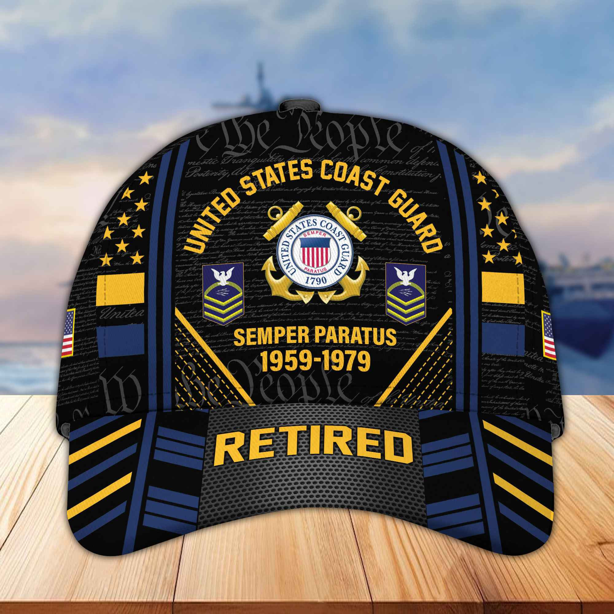 Premium Custom USCG Retired Cap CPVC180814