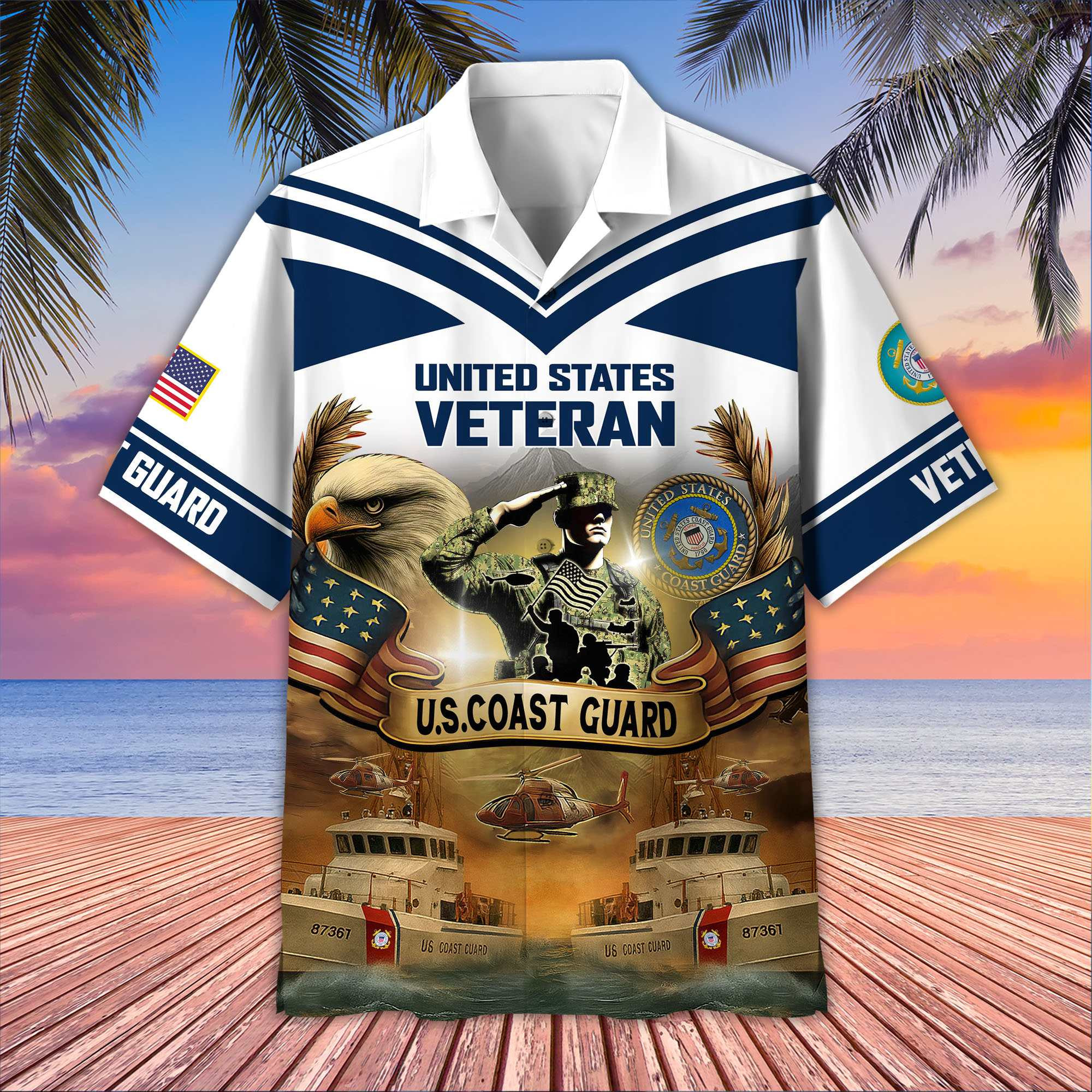 Premium USCG Hawaiian Shirt CPVC190810