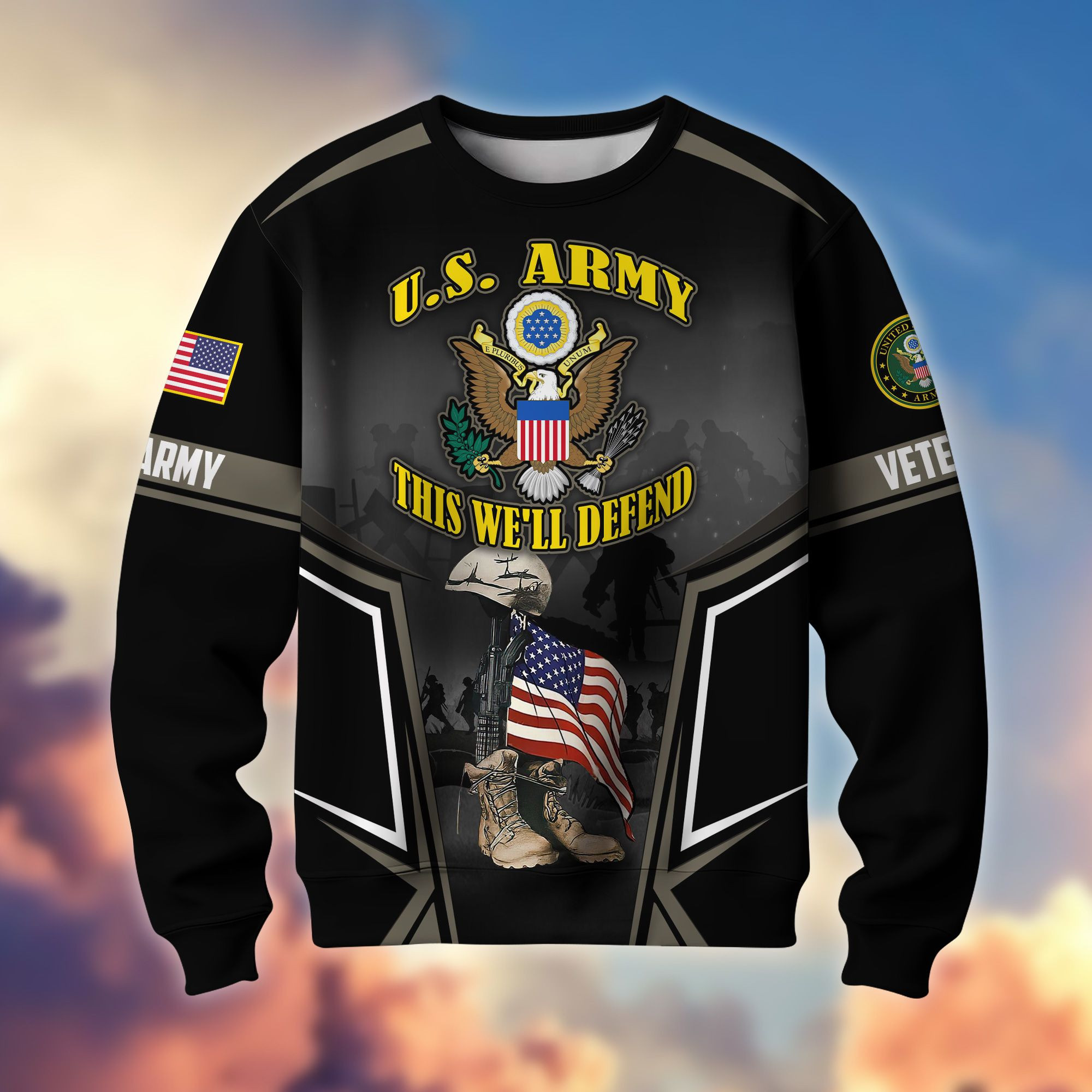 Premium US Veterans Sweatshirt ATTN310721, Gifts For US Veterans, Gifts On Father’s Day, Veterans Day