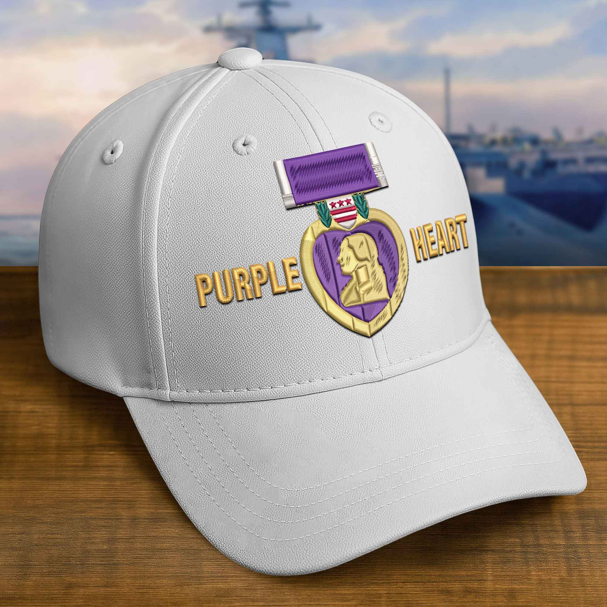 Premium Purple Heart Embroidered Cap CPVC210812