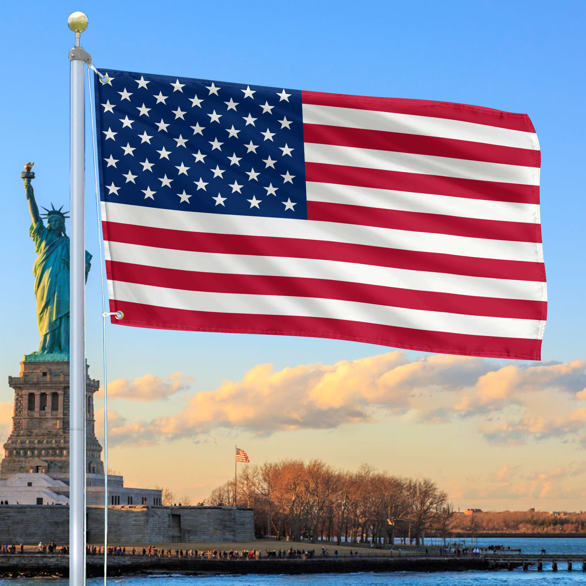 Premium US American Grommet Flag CPVC300810, Best Gifts On Father’s Day, Independence Day, Veterans Day