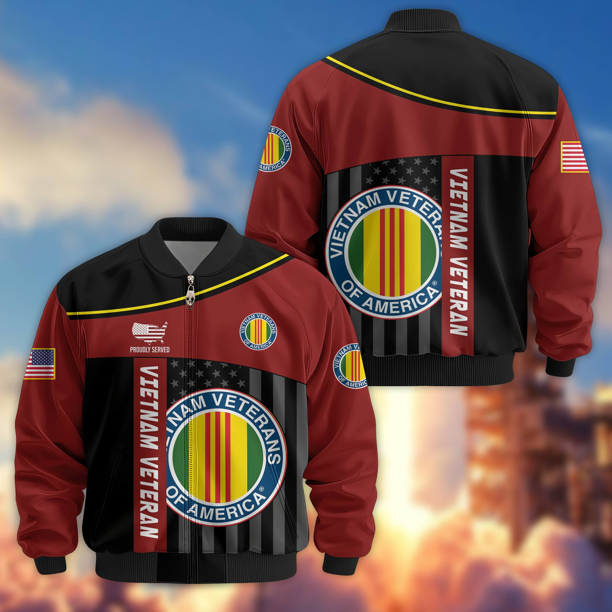 Premium Vietnam Veteran Bomber Jacket VPVC803506, Gifts For Vietnam Veteran, Gifts On Father’s Day, Veterans Day