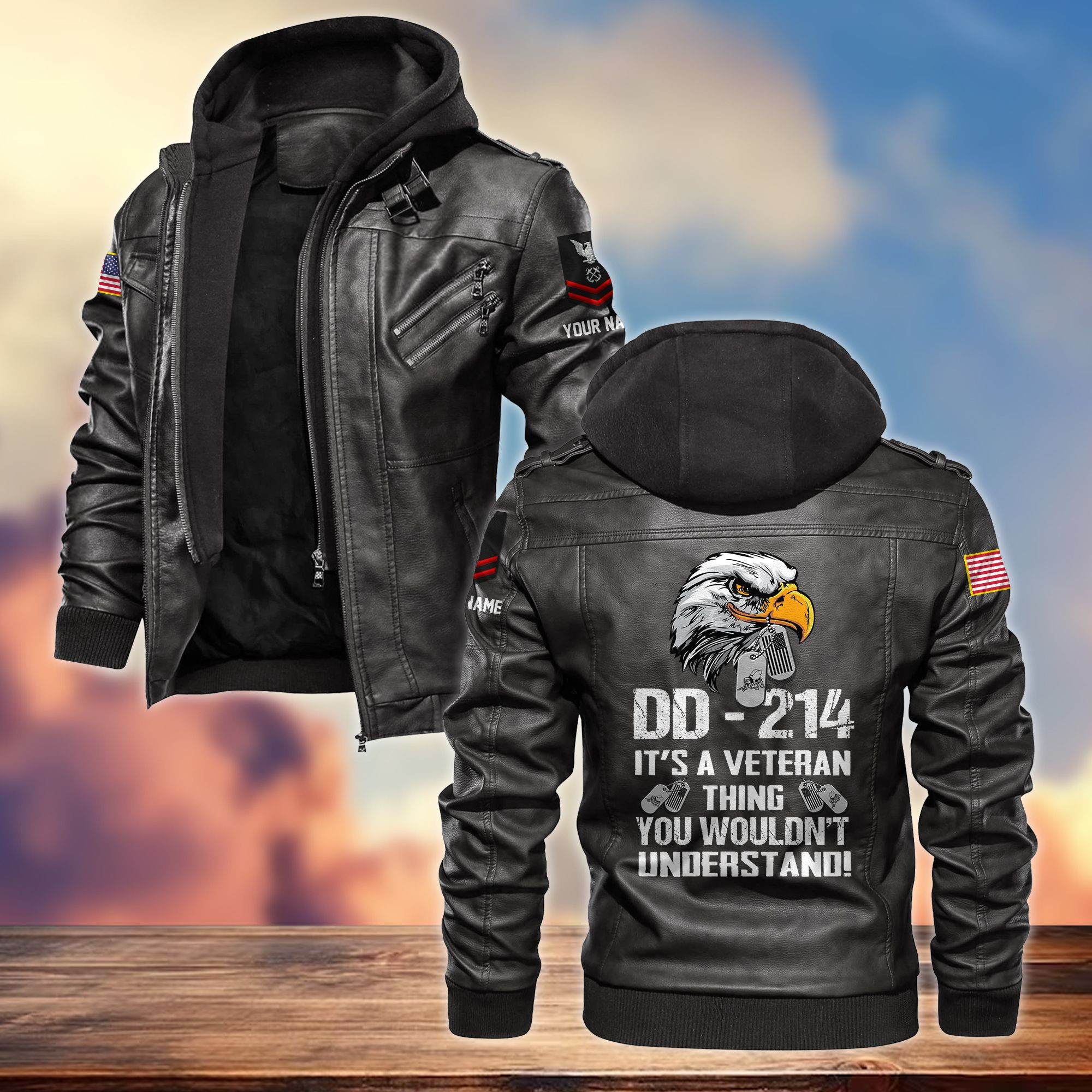 Premium Custom US Seabees Veteran Leather Jacket VPVC701409, Gifts For Seabees Veteran, Gifts On Father’s Day, Armed Forces Day, Veterans Day