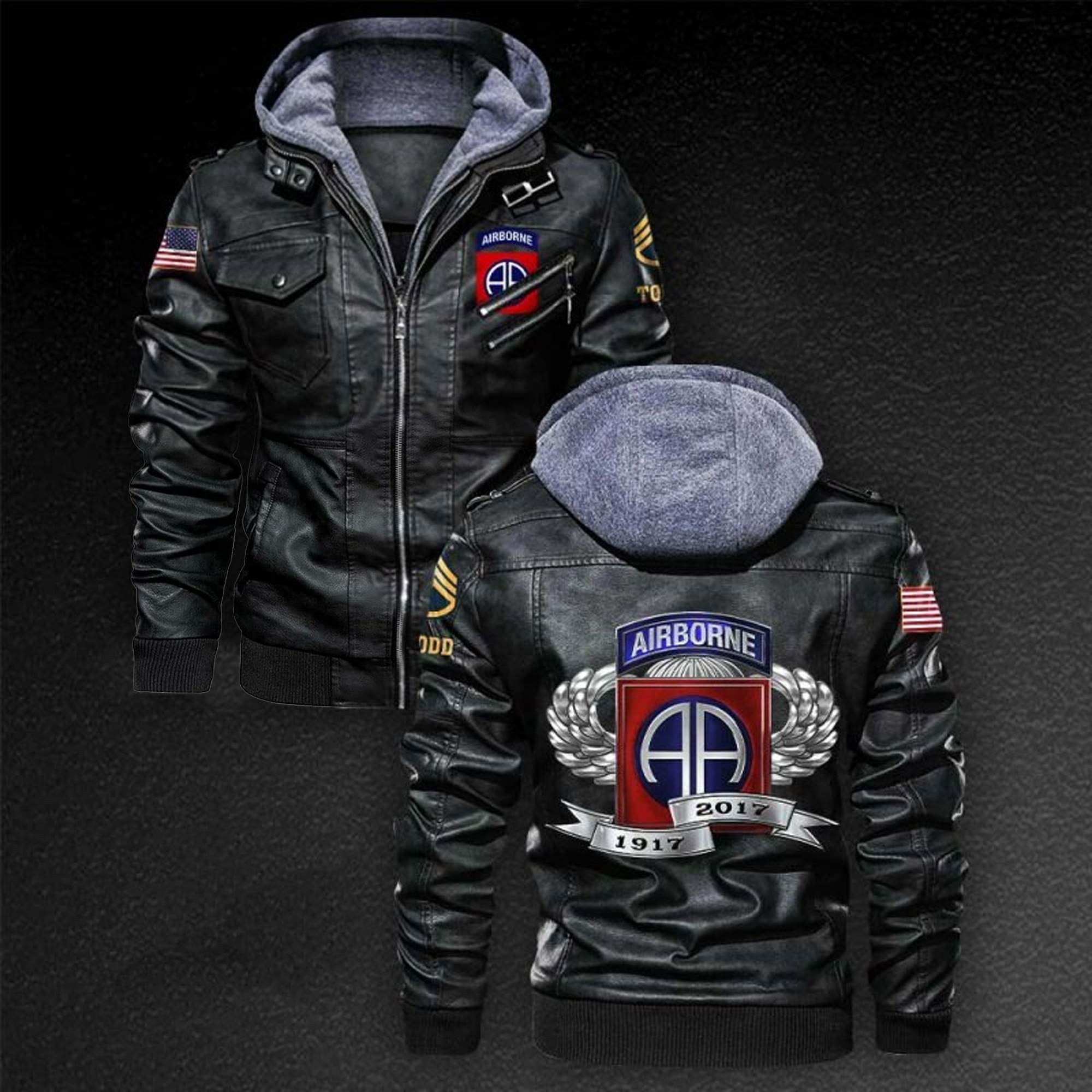 Premium Custom Unit US Army Veteran Leather Jacket VPVC702159, Gifts For Army Veteran, Gifts On Father’s Day, Veterans Day