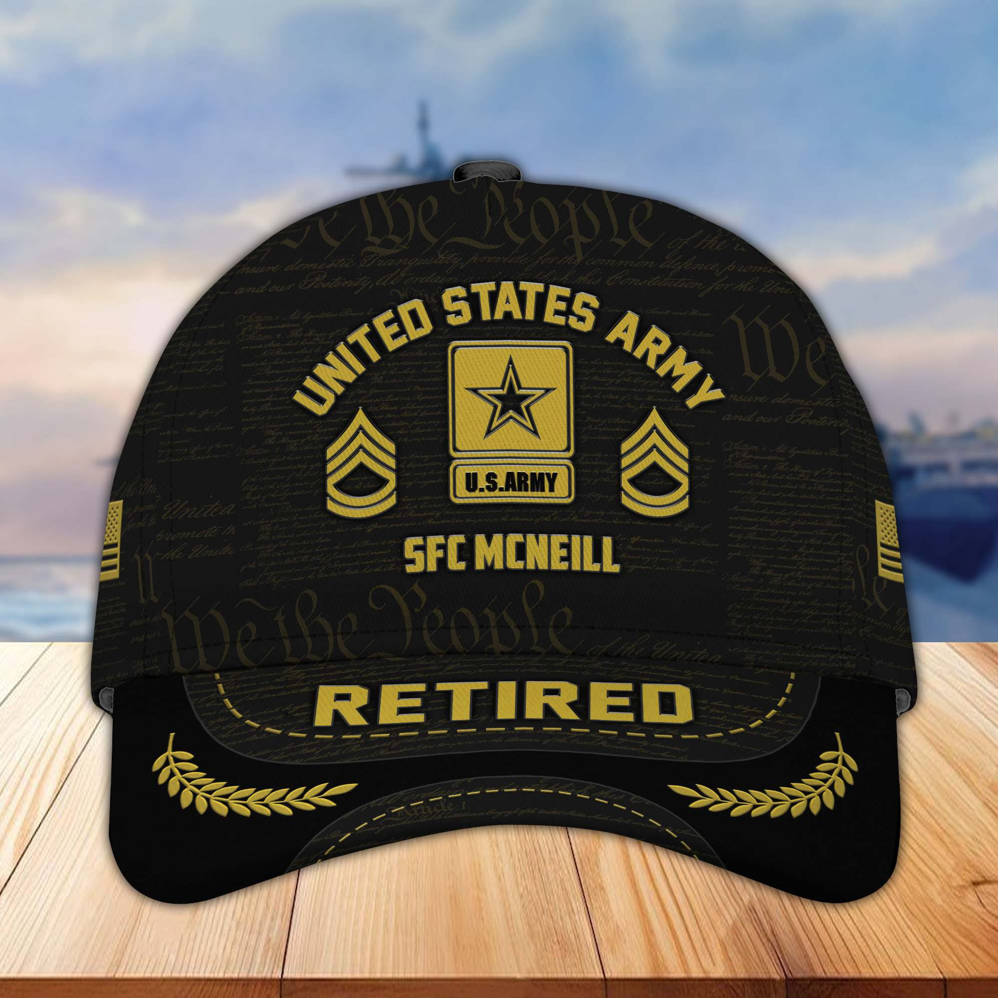 Premium Custom US Army Retired Cap CPVC120913