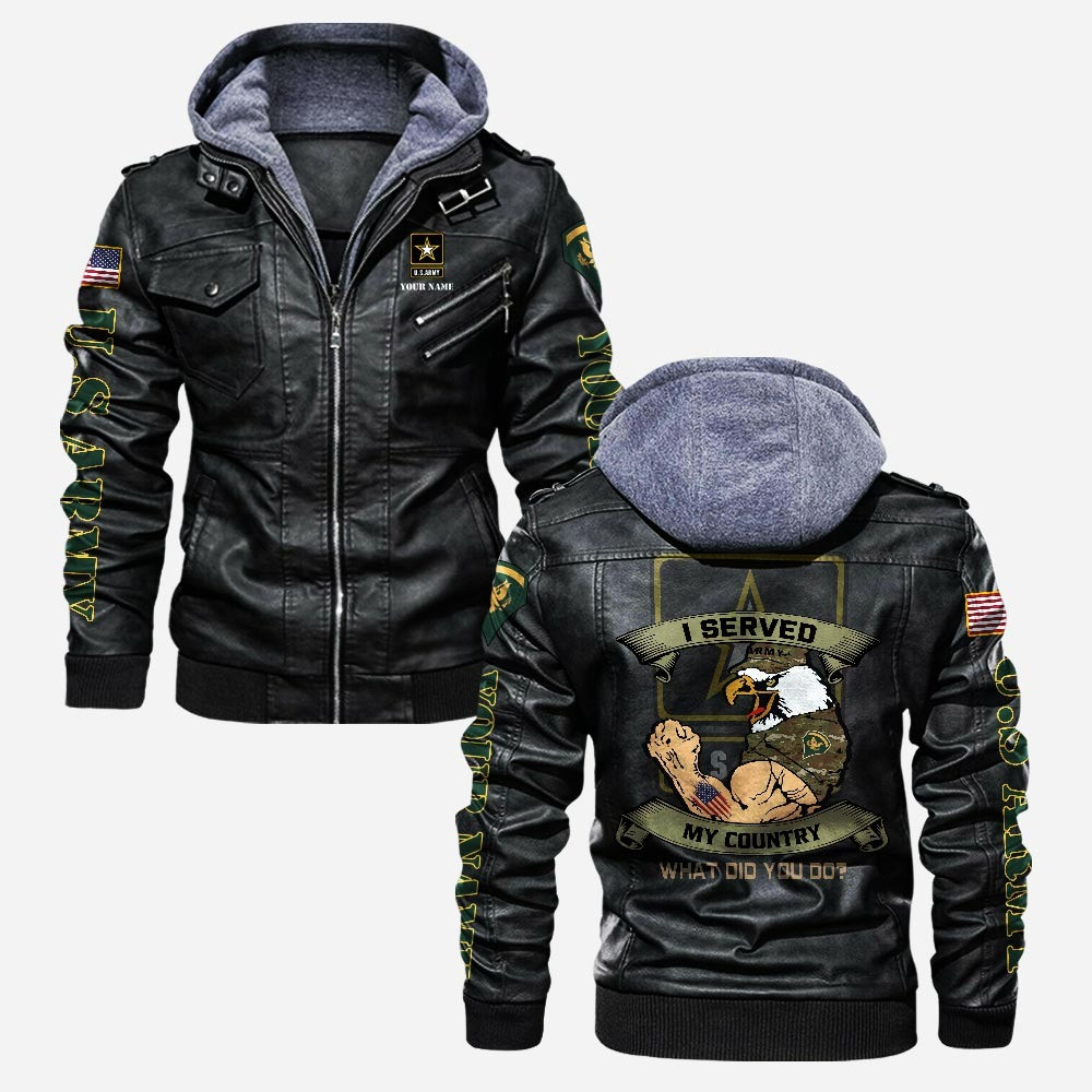 Premium Custom US Army Veteran Leather Jacket VPVC702165, Gifts For Army Veteran, Gifts On Father’s Day, Veterans Day