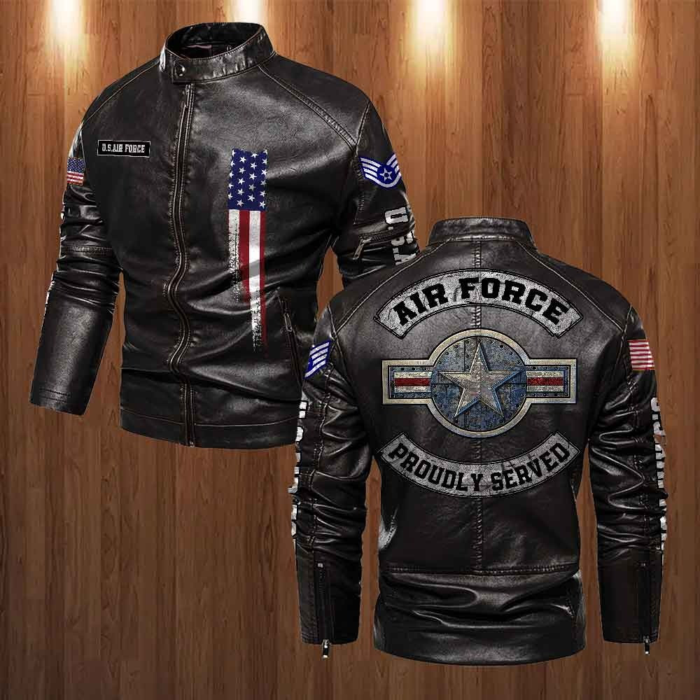 Premium Personalized USAF Veteran Leather Jacket VPVC702280, Gifts For Air Force Veteran, Gifts On Father’s Day, Veterans Day