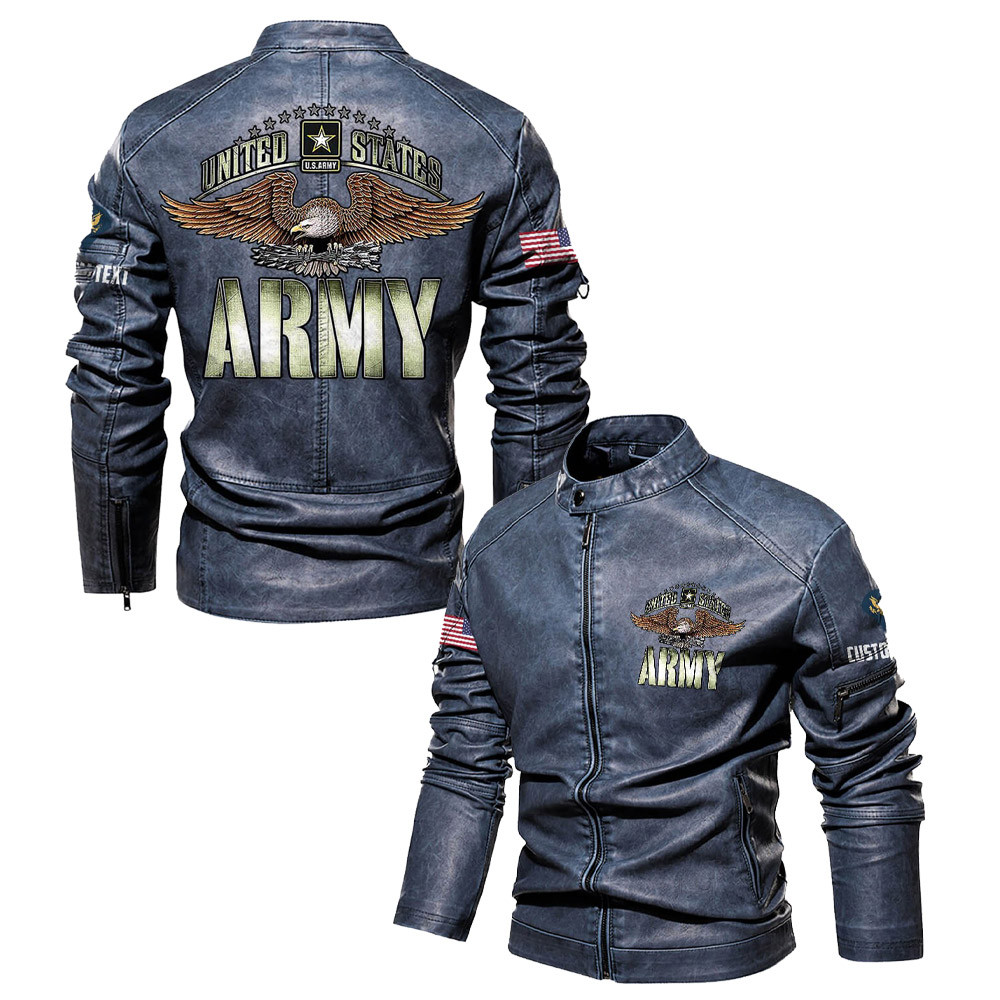 Premium Personalized US Army Veteran Leather Jacket VPVC702286, Gifts For Army Veteran, Gifts On Father’s Day, Veterans Day