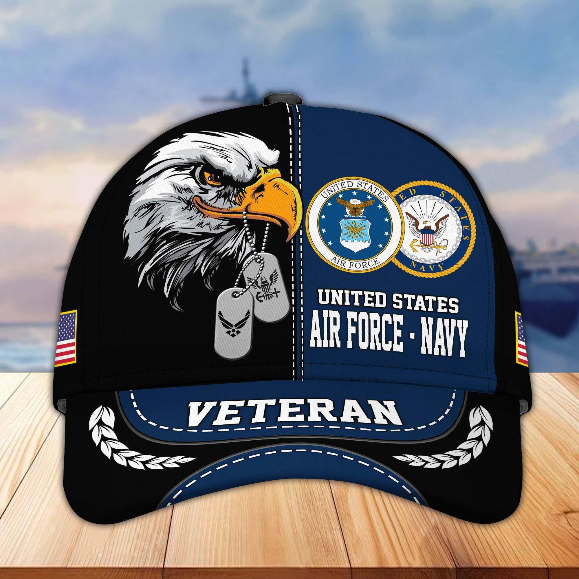 Premium US Navy – Air Force Veteran Cap CPVC190911