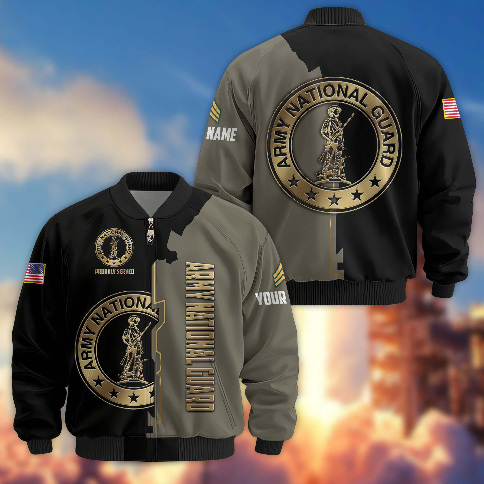 Premium Custom US Army Veteran Bomber Jacket VPVC805810, Gifts For US Army Veteran, Gifts On Father’s Day, Veterans Day