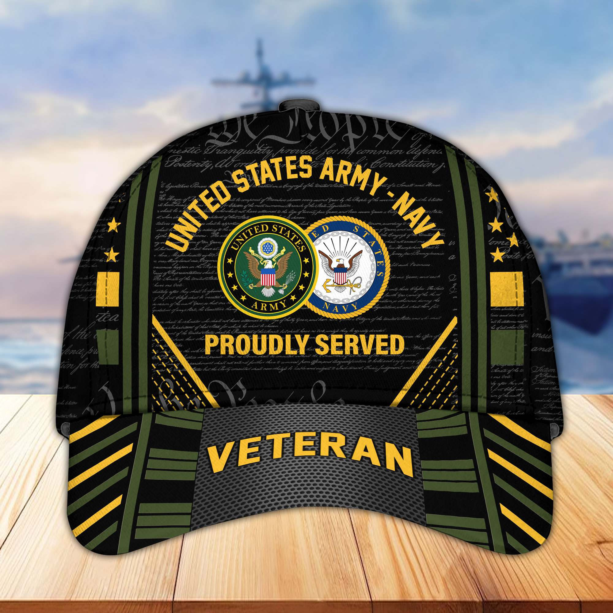 Premium US Army – Navy Veteran Cap CPVC220912