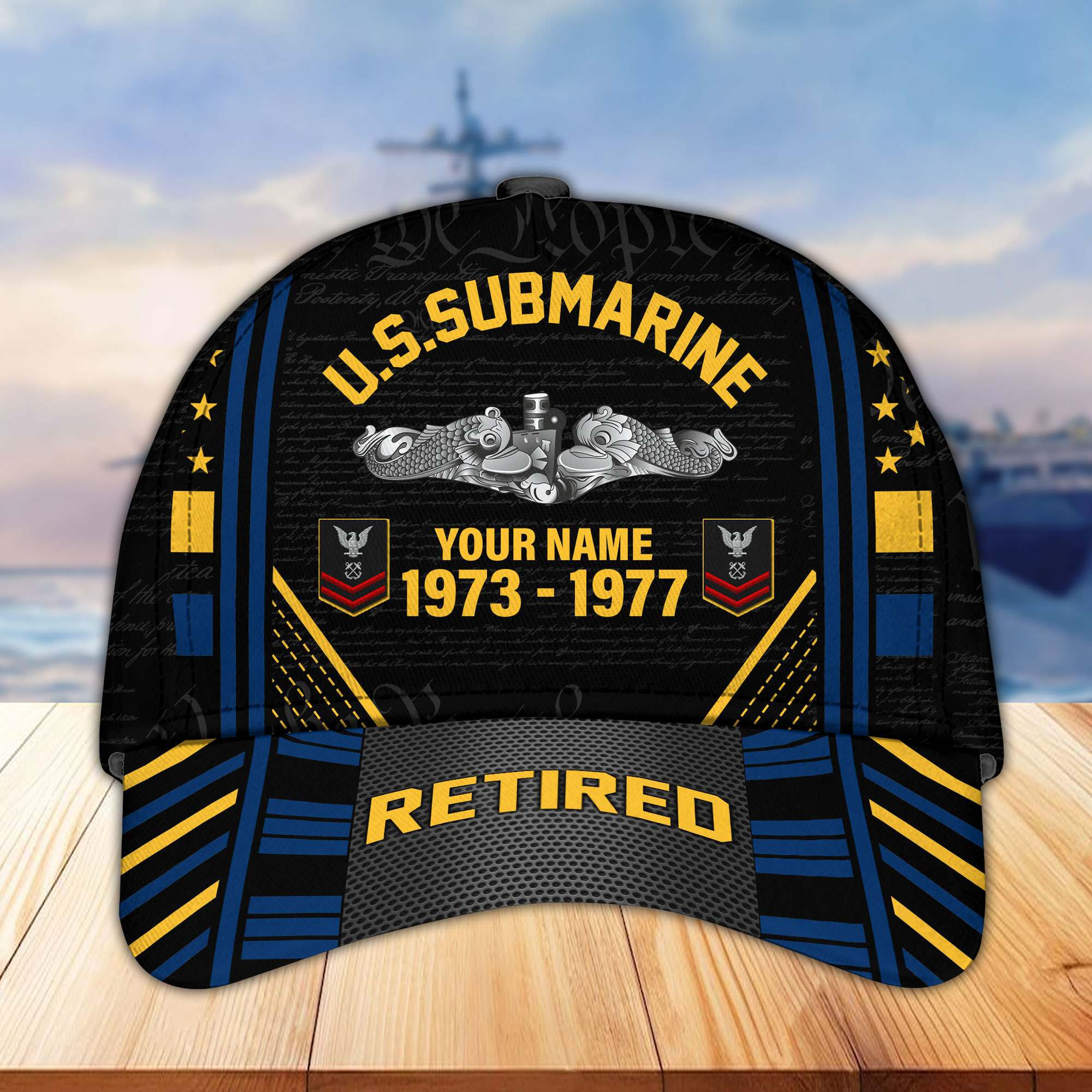 Premium Custom US Navy Submarine Retied Cap CPVC220913