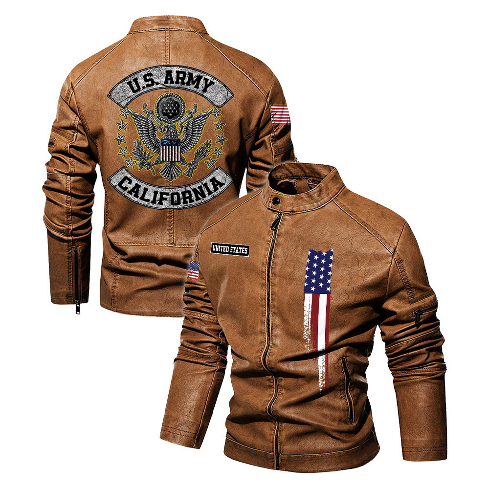 Premium Custom US Army Veteran Leather Jacket VPVC702295, Gifts For Army Veteran, Gifts On Father’s Day, Veterans Day