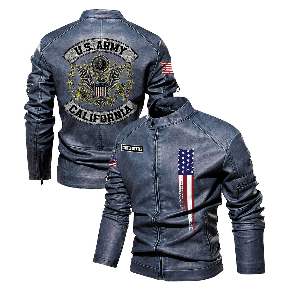 Premium Custom US Army Veteran Leather Jacket VPVC702296, Gifts For Army Veteran, Gifts On Father’s Day, Veterans Day