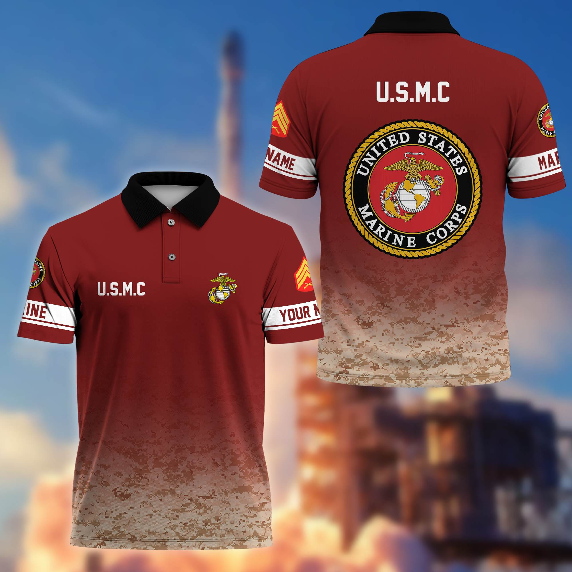 Premium Custom USMC Polo Shirt CPVC260912