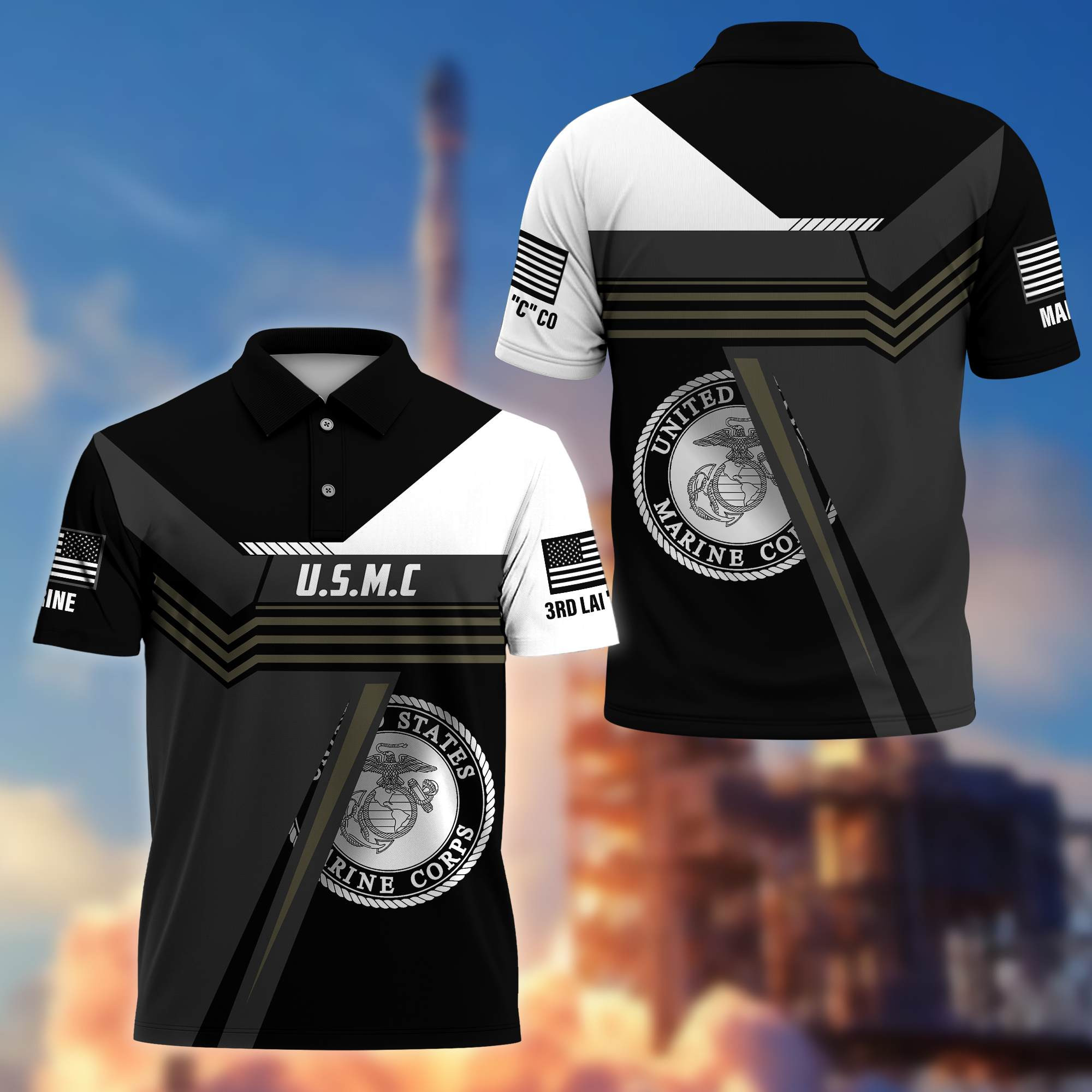 Premium Custom USMC Polo Shirt CPVC260913