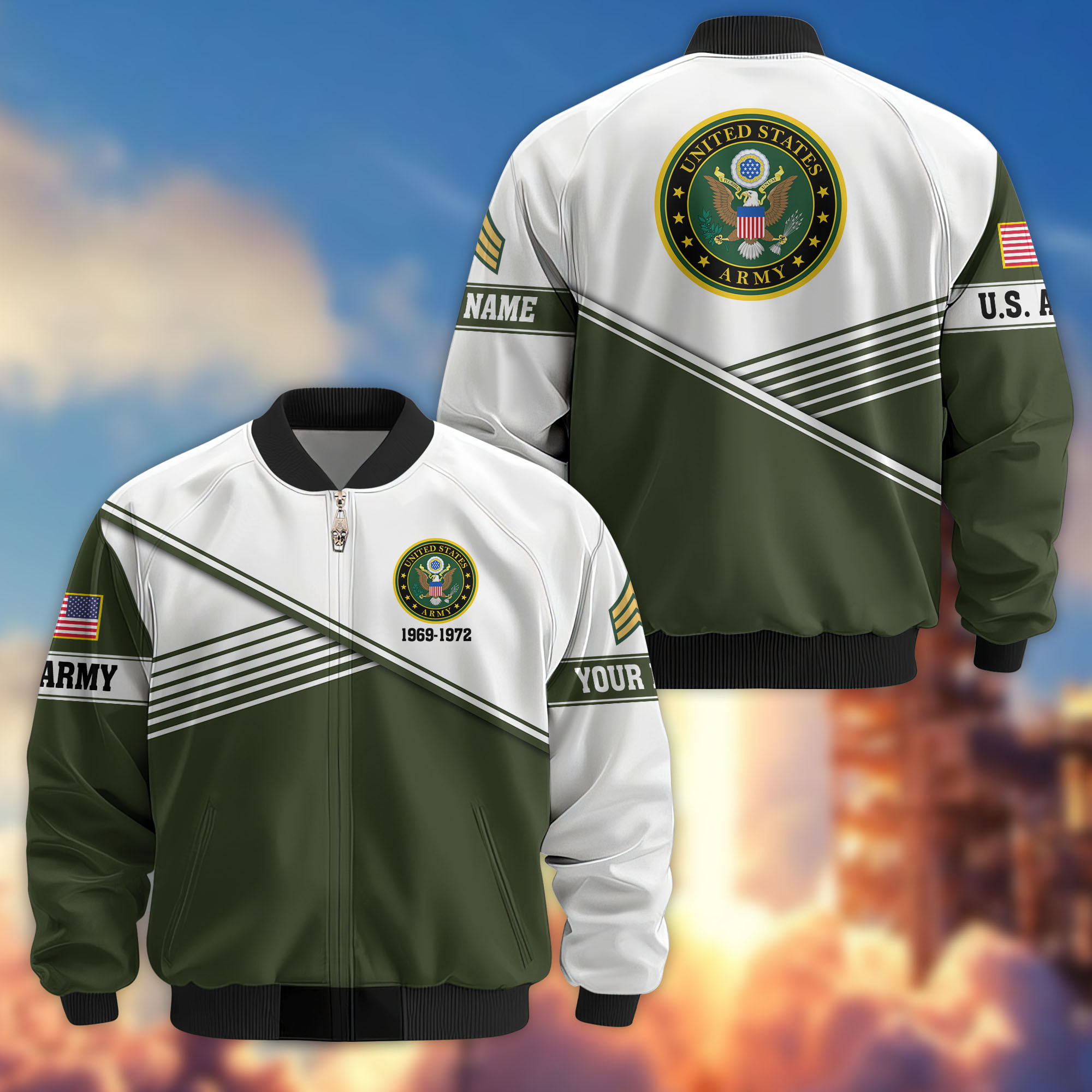 Premium Custom US Army Veteran Bomber Jacket VPVC805901, Gifts For US Army Veteran, Gifts On Father’s Day, Veterans Day