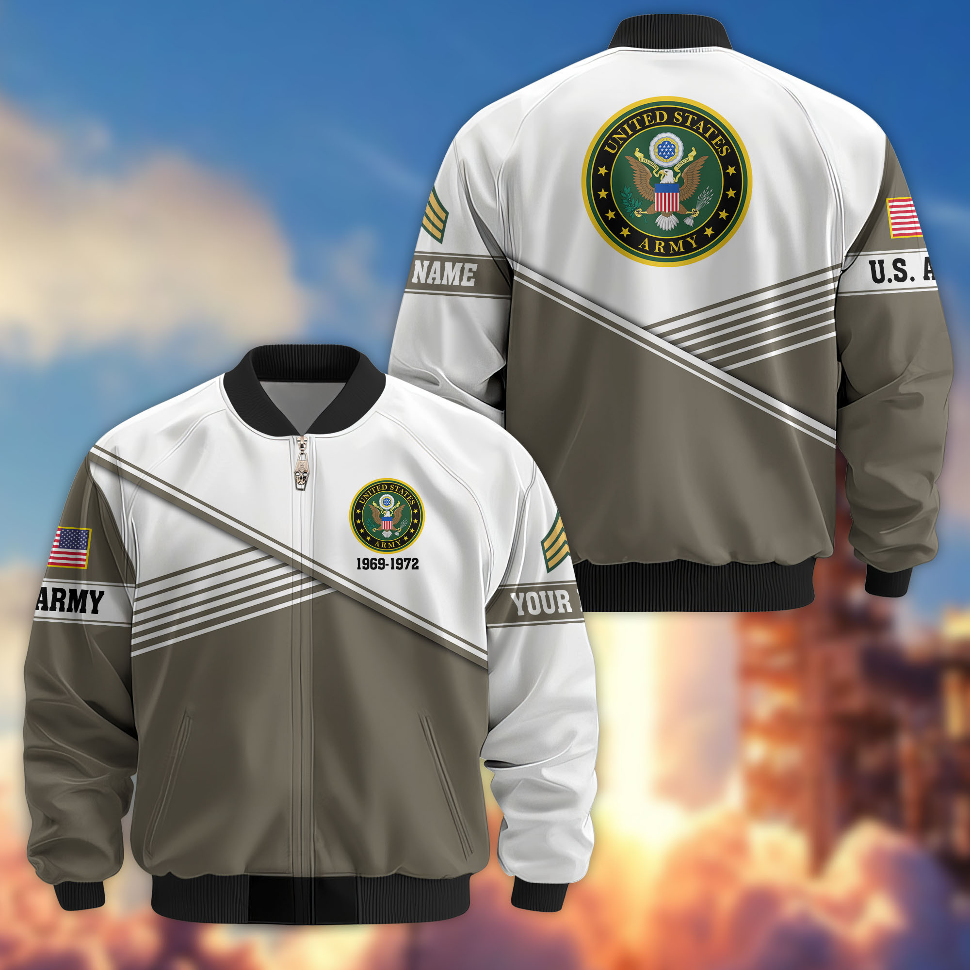 Premium Custom US Army Veteran Bomber Jacket VPVC805910, Gifts For US Army Veteran, Gifts On Father’s Day, Veterans Day