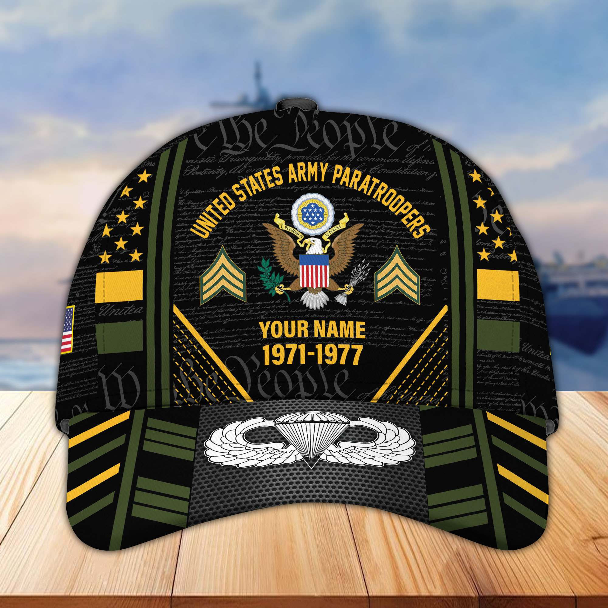 Premium Custom US Army Paratroopers Veteran Cap CPVC071010